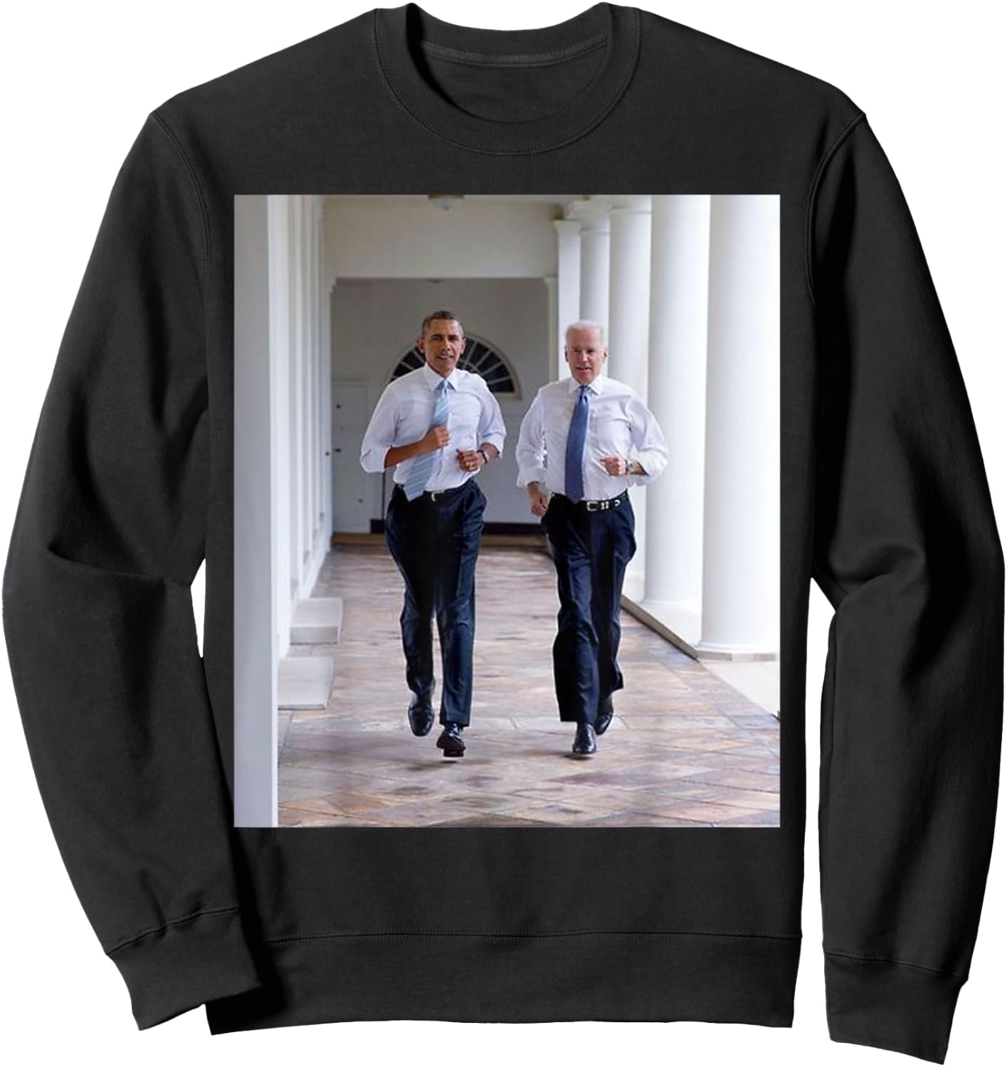 Barack Obama Joe Biden Running Democratic Election Gift Sweatshirt - Sweatshirt | Black
