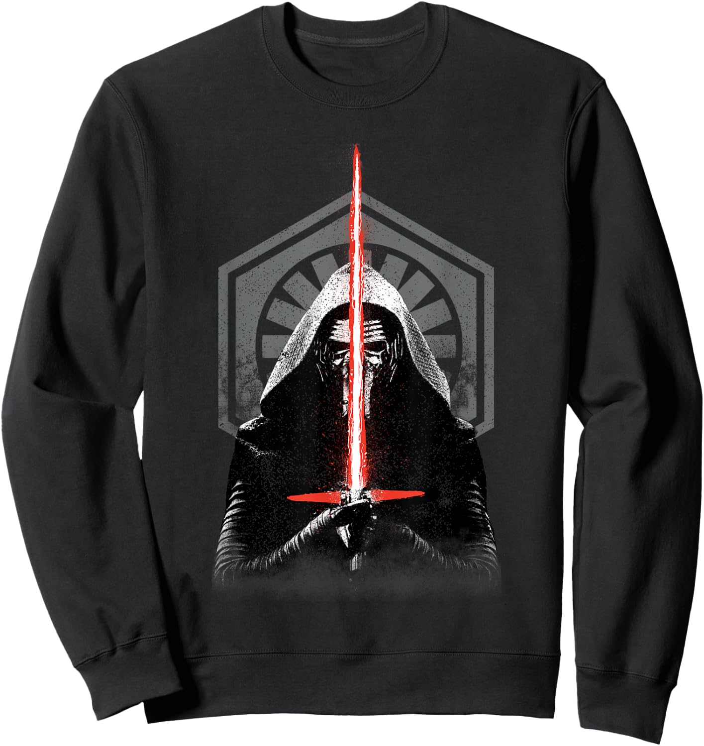 Star Wars The Force Awakens Kylo Ren Badge Big Chest Poster Sweatshirt - Sweatshirt | Black