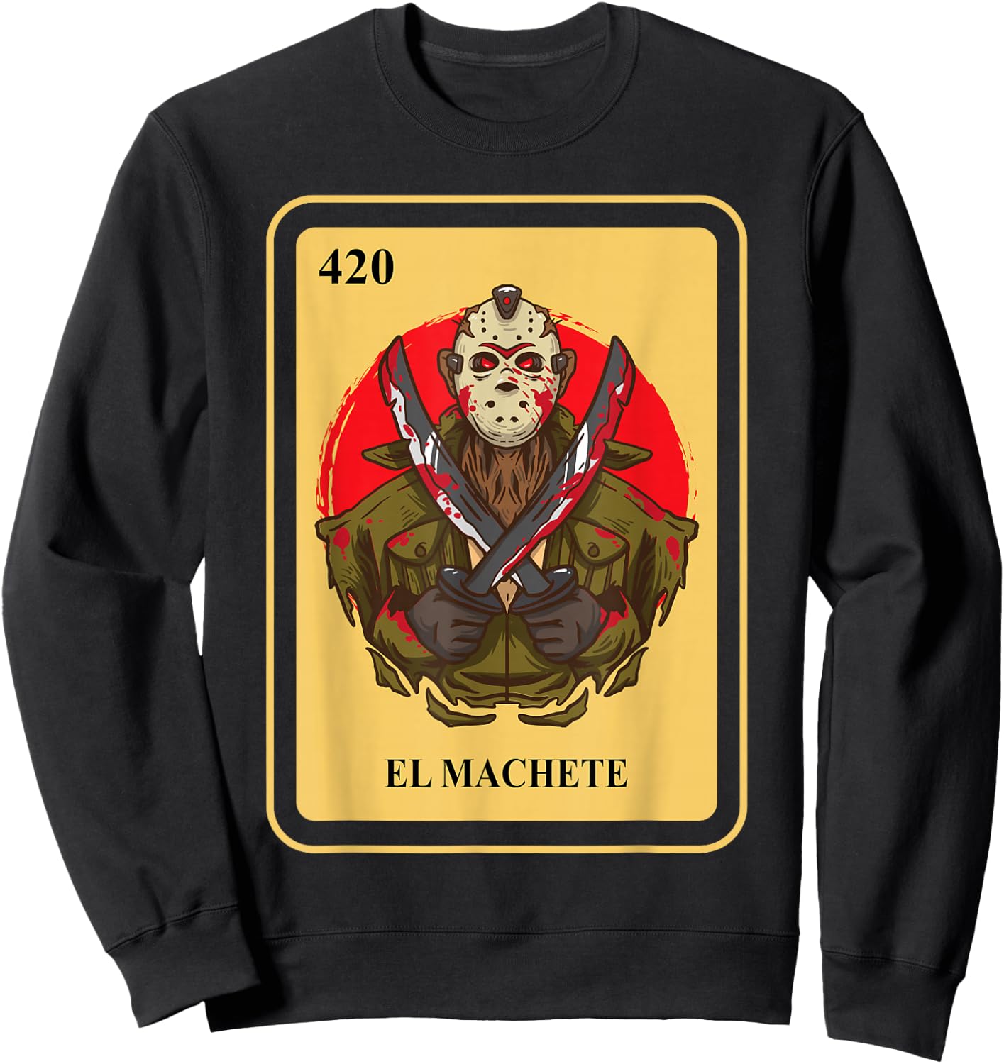 Mexican El Machete traditional Bingo Card game Sweatshirt - Sweatshirt | Black