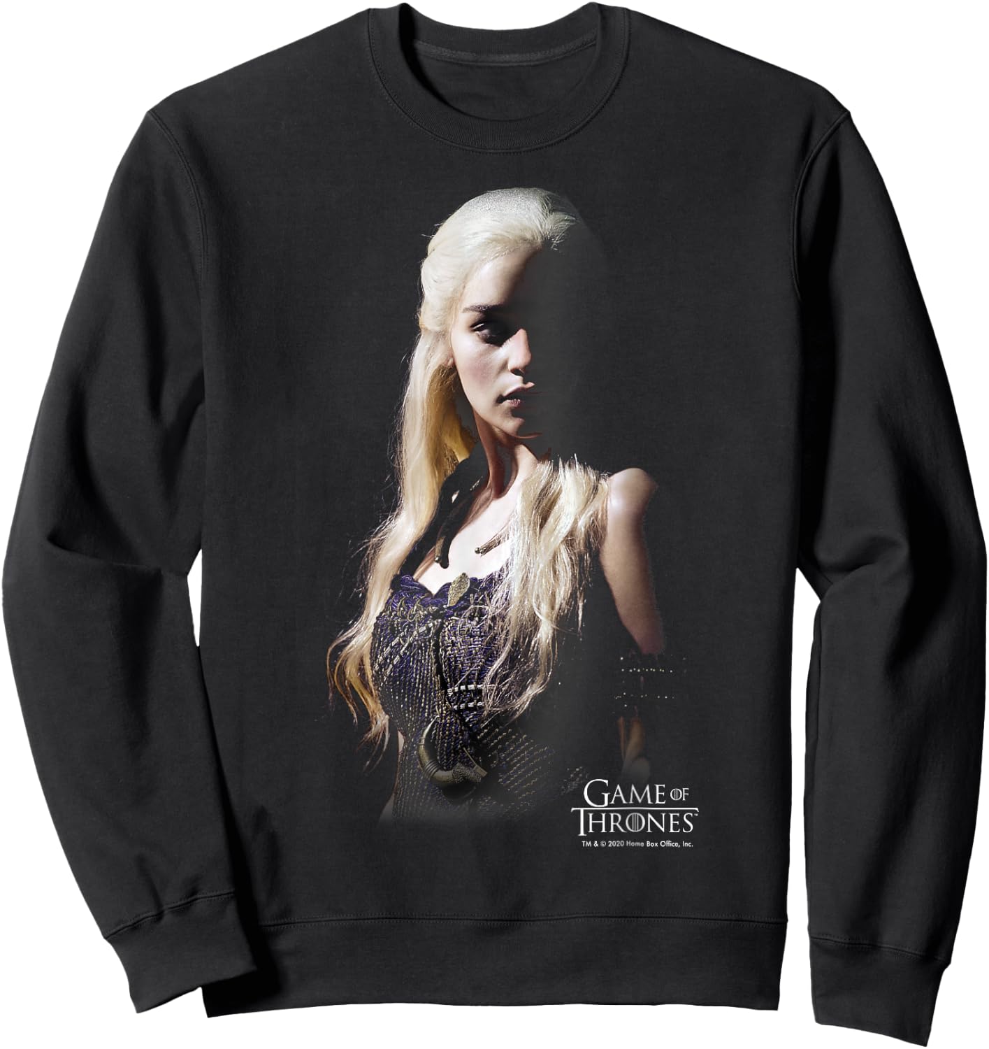 Game Of Thrones Daenerys Targaryen Dark Portrait Sweatshirt - Sweatshirt | Black