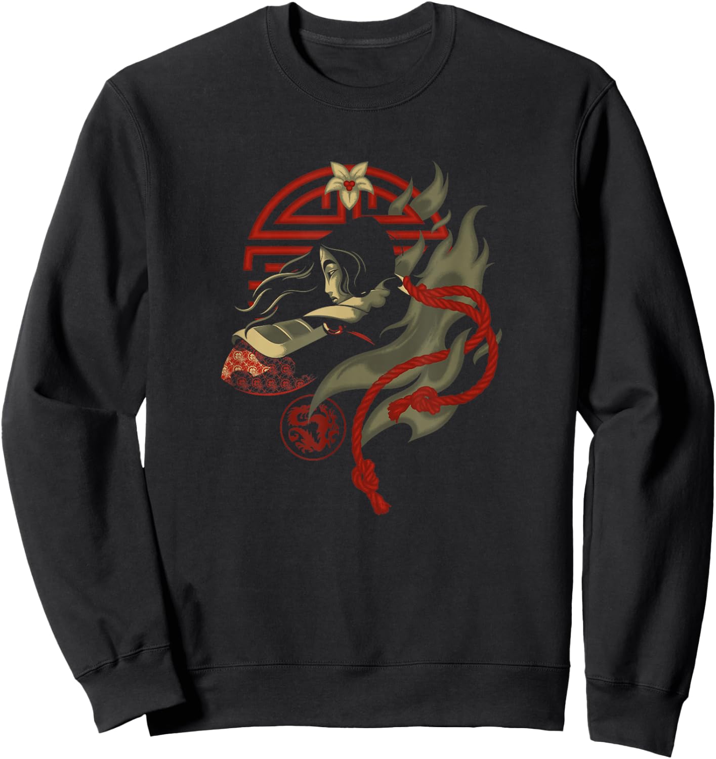 Disney Mulan Mulan Fighting Spirit With Sigil Sweatshirt - Sweatshirt | Black