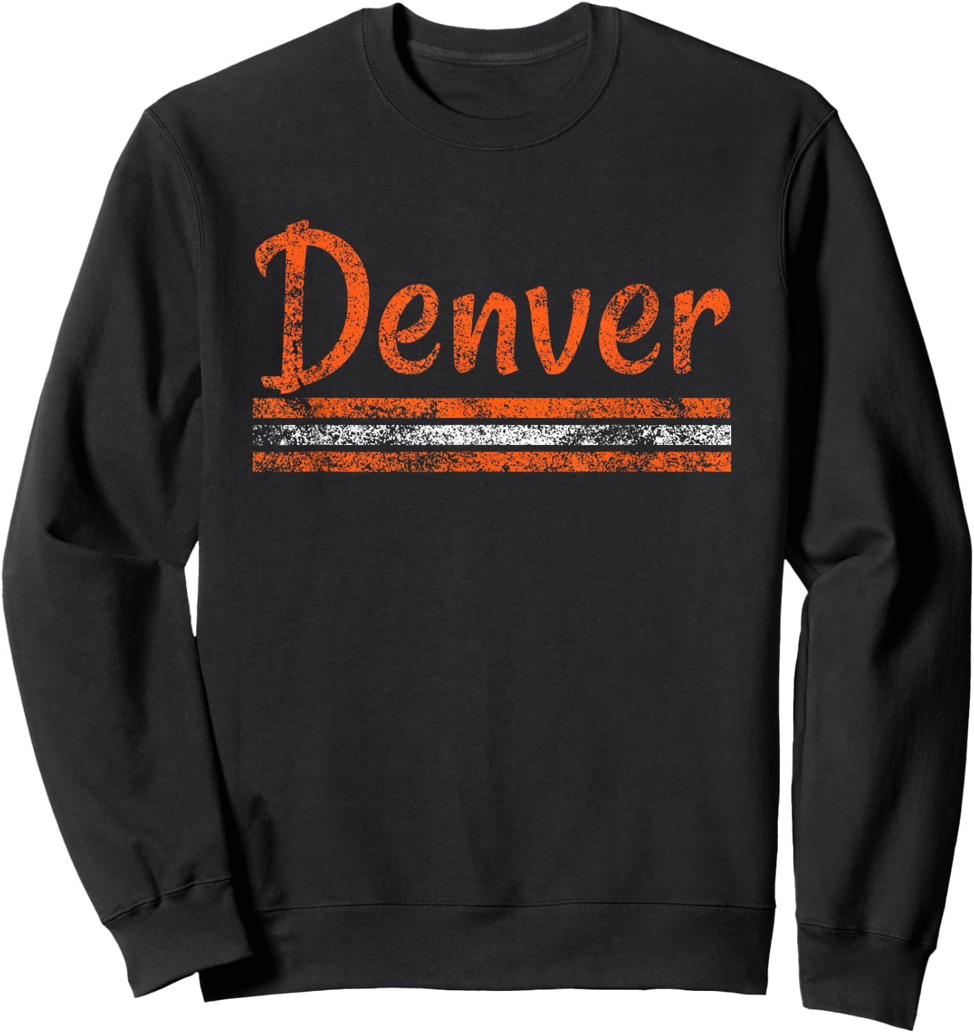 Denver Colorado Retro Vintage Weathered Throwback Sweatshirt - Sweatshirt | Black