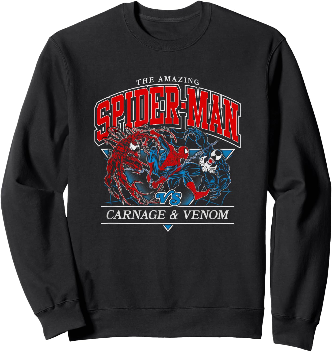 Marvel Spider-Man VS Carnage & Venom Vintage Logo Sweatshirt - Sweatshirt | Black