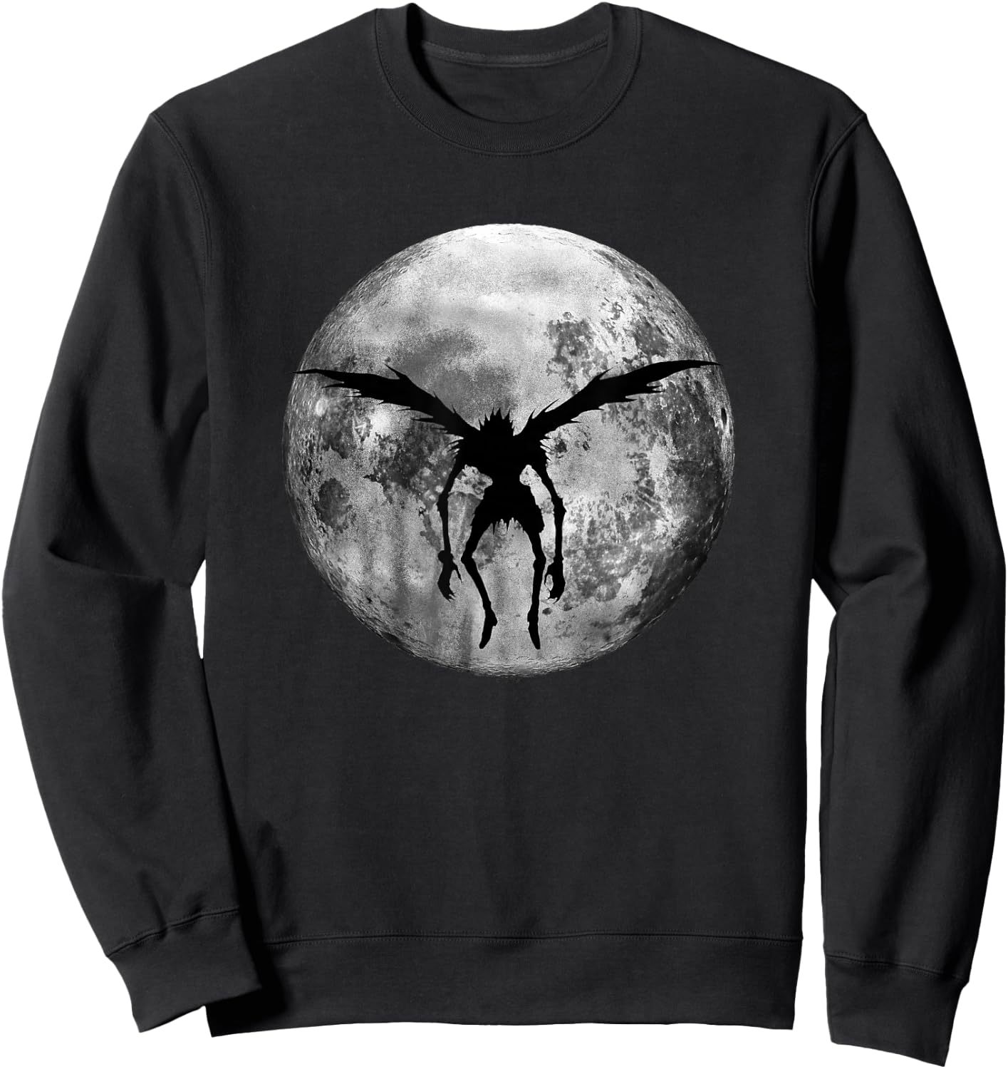 Death Note Ryuk Full Moon Silhouette Anime Sweatshirt - Sweatshirt | Black