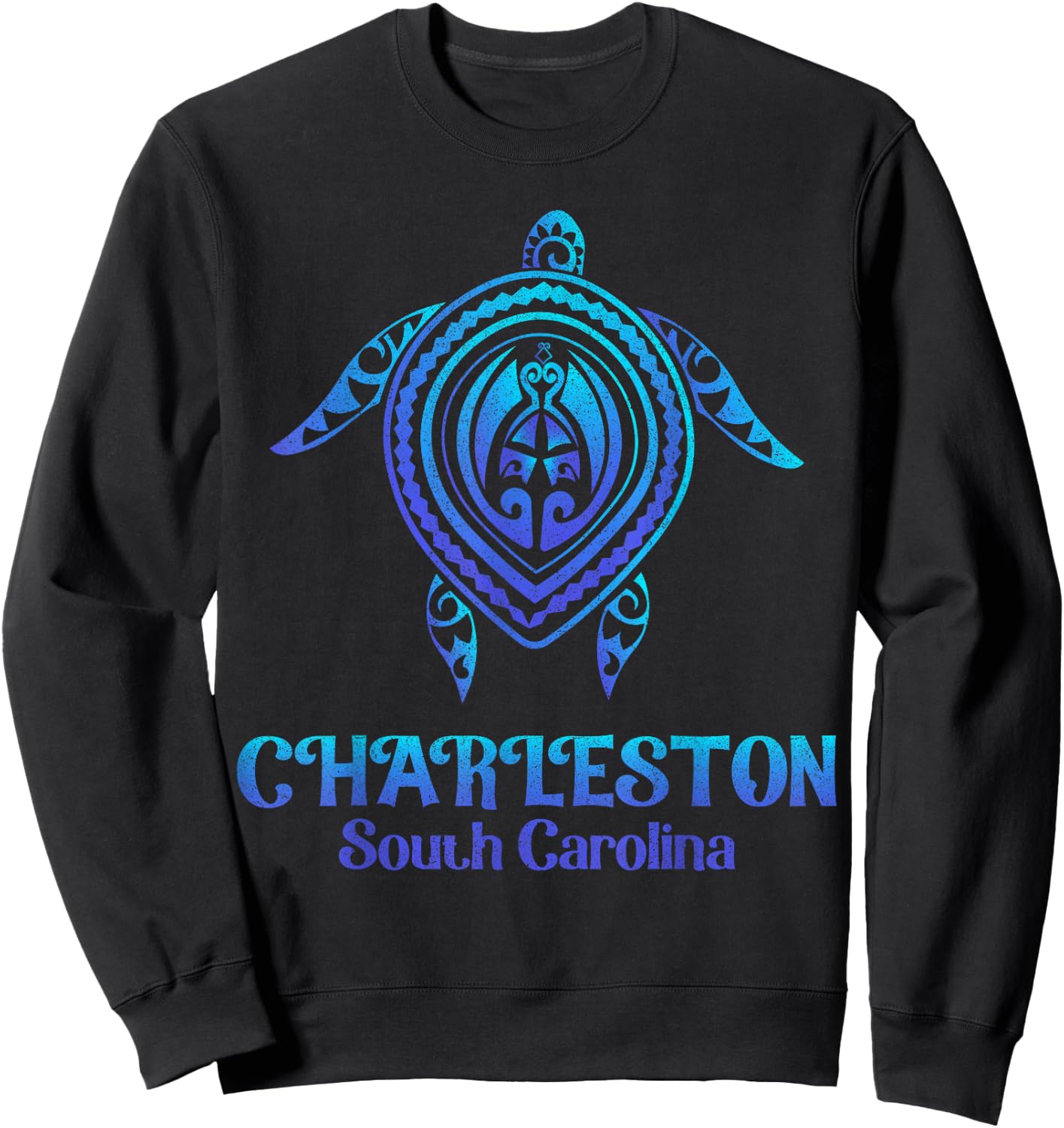 Charleston South Carolina Beach Charleston SC Sea Turtle Men Women Kids Sweatshirt - Sweatshirt | Black
