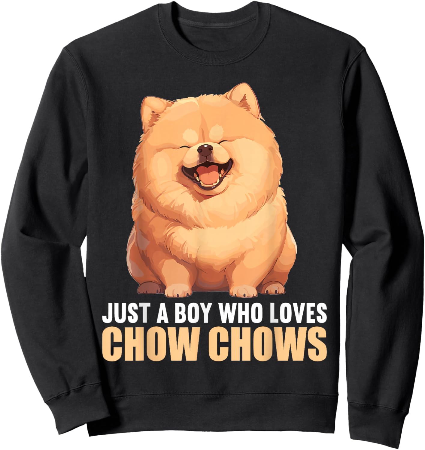 Just a Boy who loves Chow Chows Dogs Dog Chow Chow Sweatshirt - Sweatshirt | Black