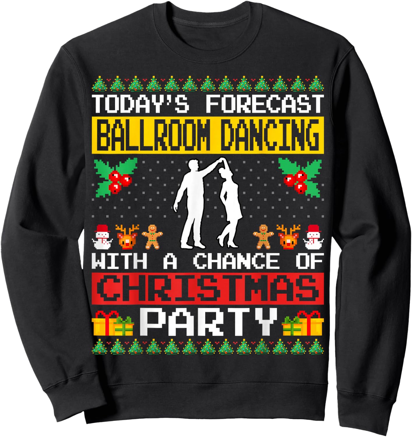 Ballroom Dancing Christmas Party Ballroom Dancer Dance Xmas Sweatshirt - Sweatshirt | Black