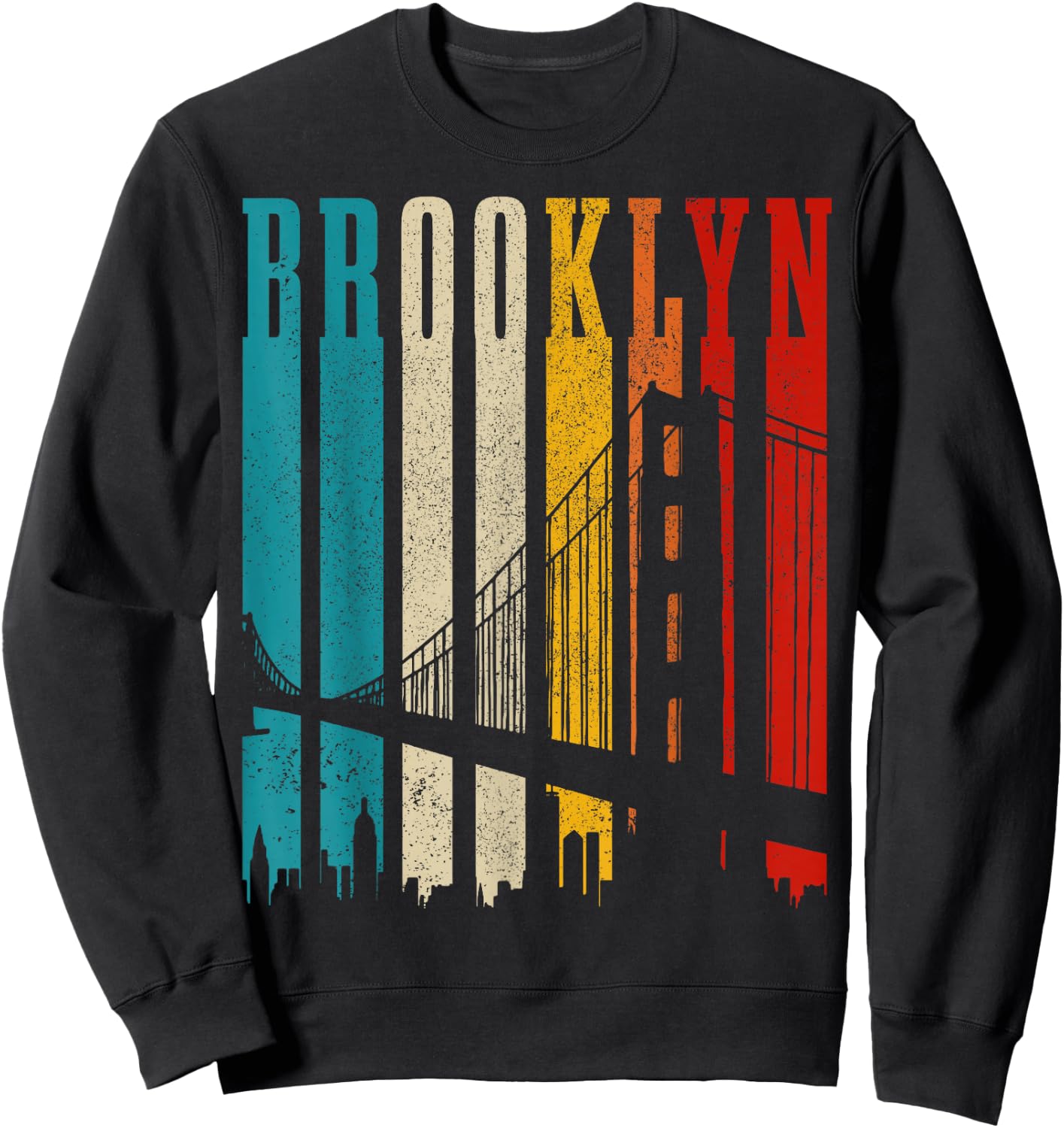 Brooklyn Bridge New York City Skyline NY NYC Sweatshirt - Sweatshirt | Black