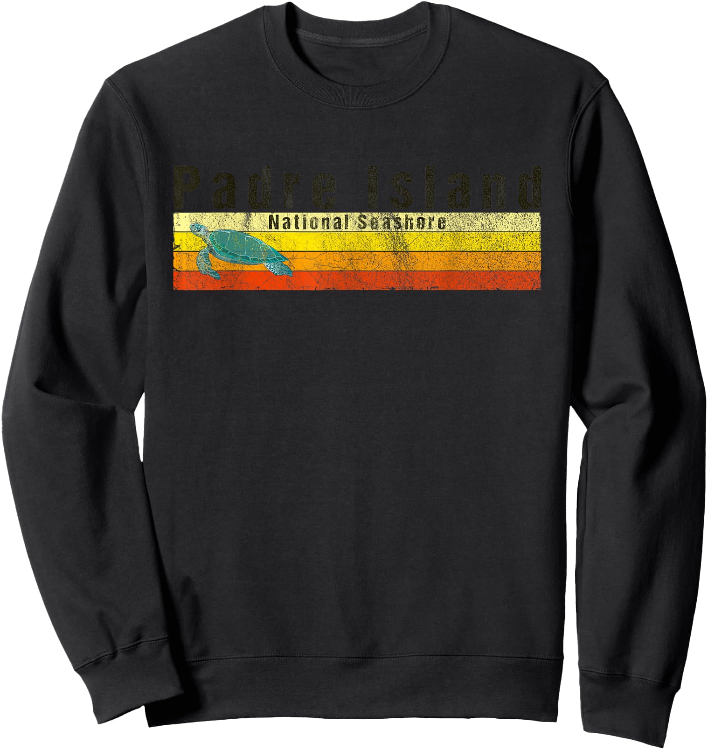 Padre Island National Seashore Sea Turtle Sweatshirt - Sweatshirt | Black