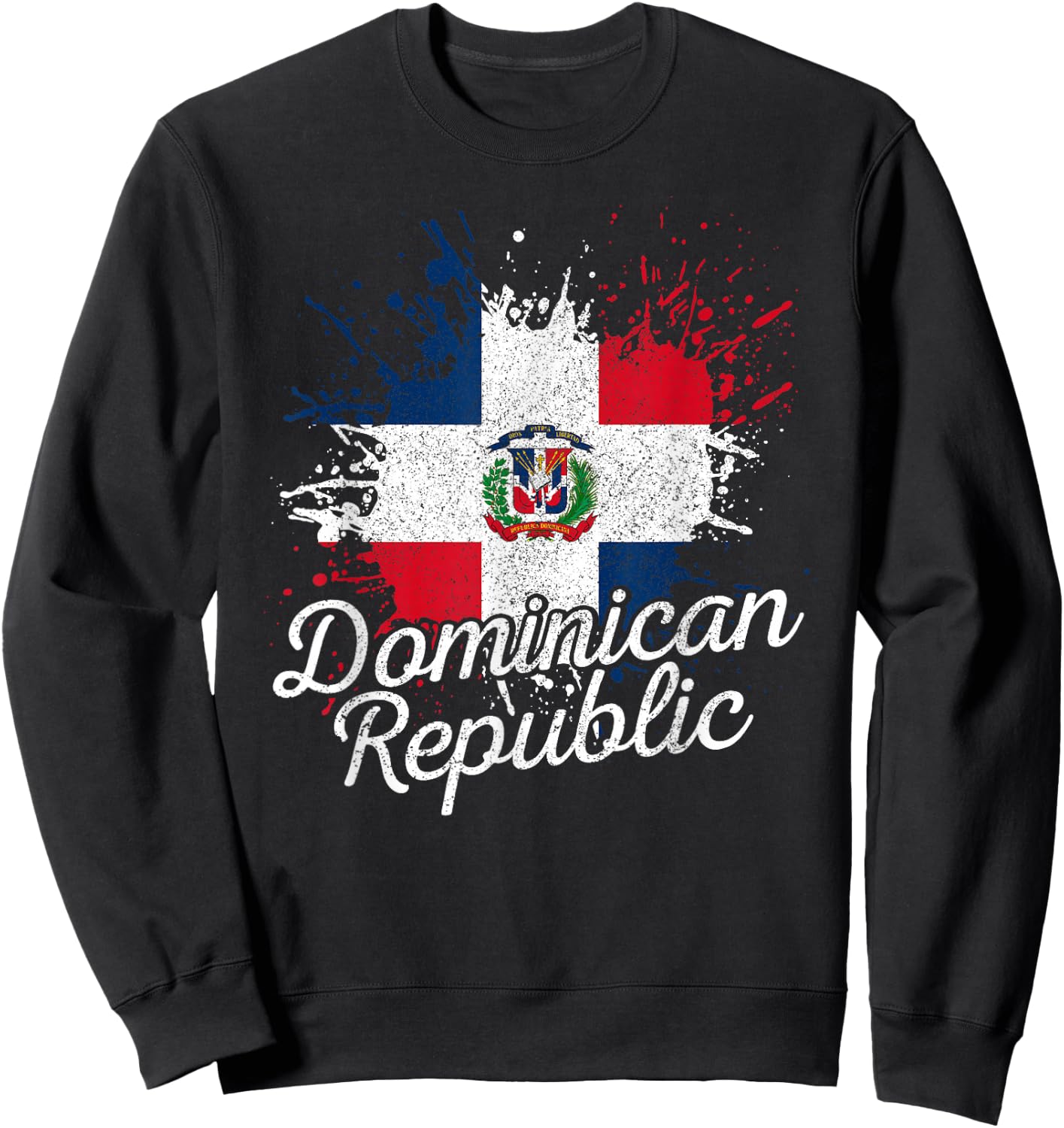 Dominican Republic Patriotic Dominican Flag Sweatshirt - Sweatshirt | Black