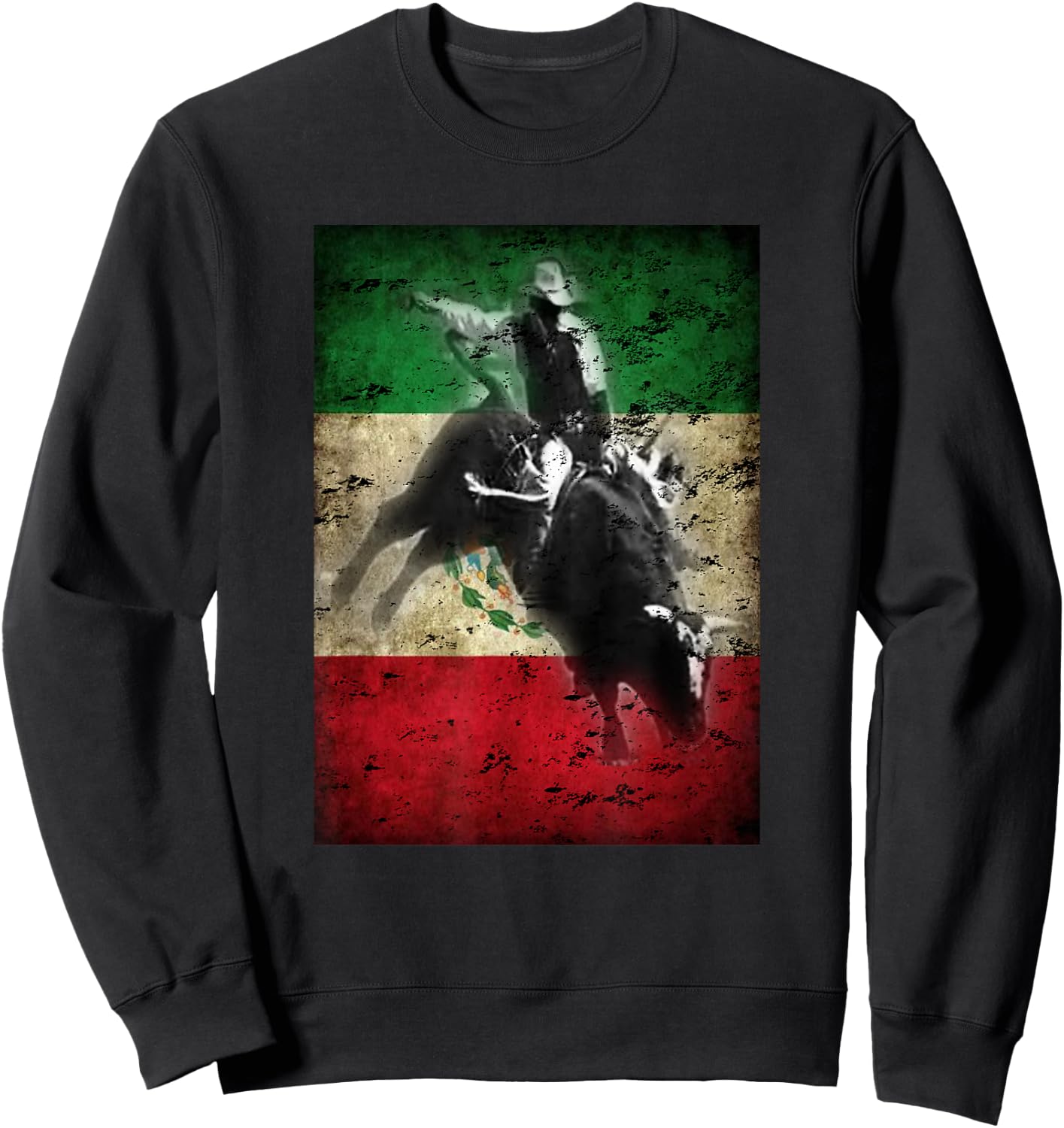 Mexico Bull Riding Ranch Rider Mexican Sweatshirt - Sweatshirt | Black