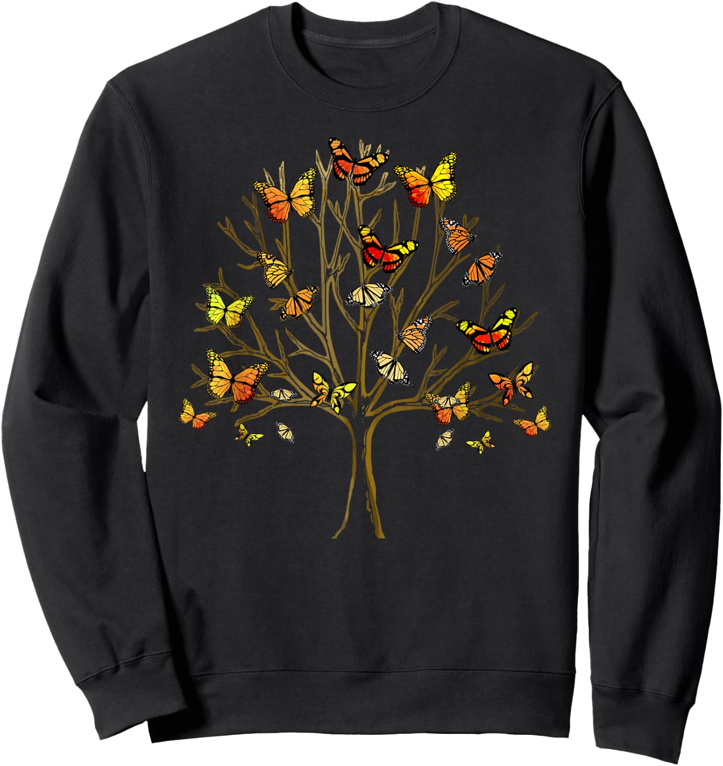 Butterfly Tree of Life Butterflies Sweatshirt - Sweatshirt | Black