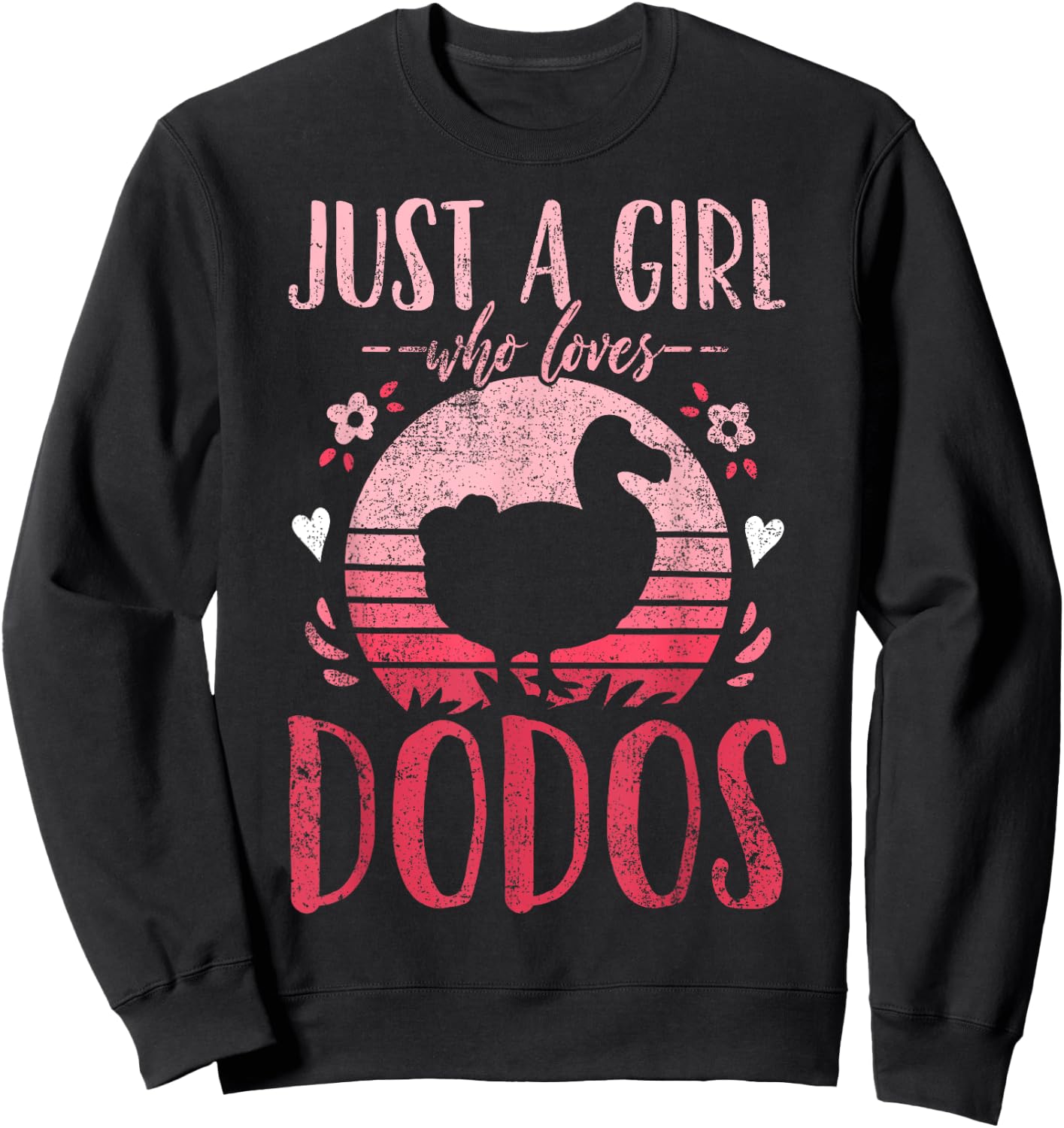 Dodo Birds Just a Girl Who Loves Dodos Retro Vintage Sweatshirt - Sweatshirt | Black