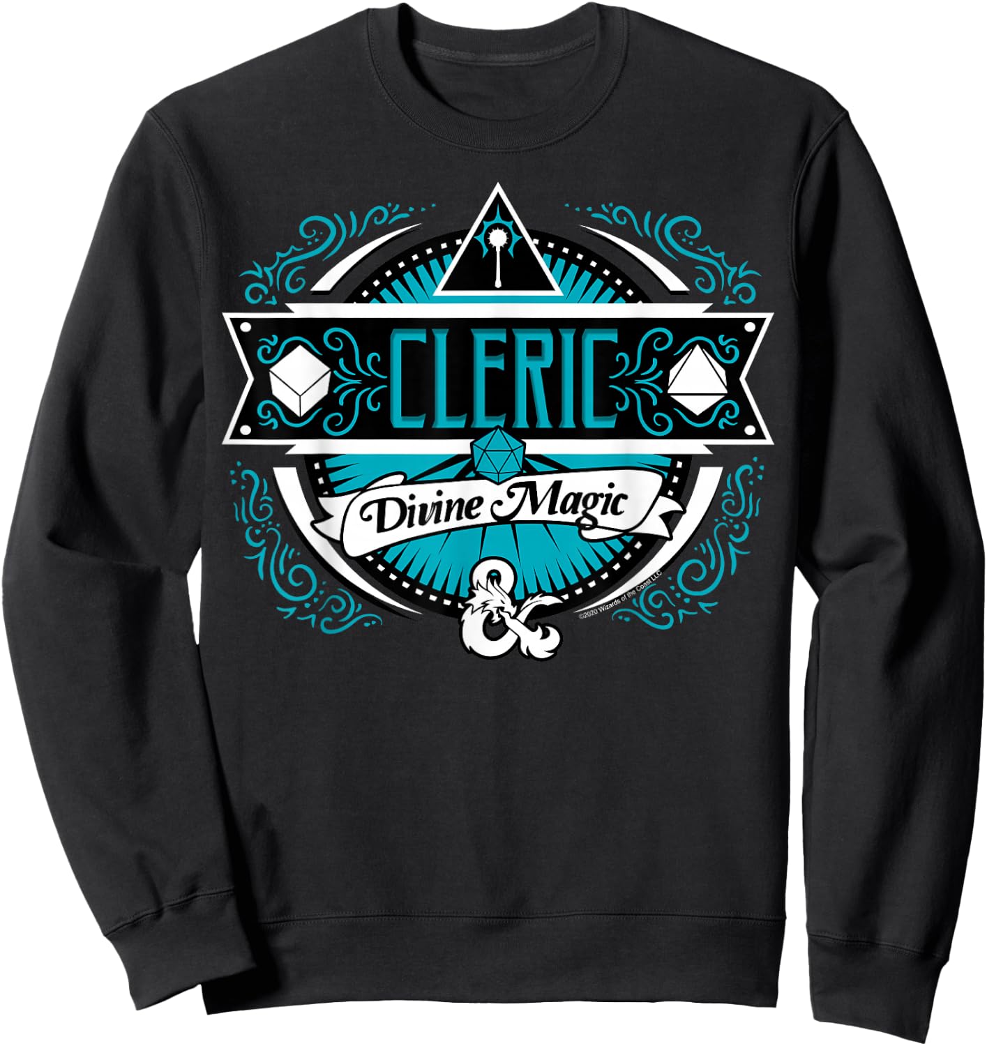 Dungeons & Dragons Cleric Divine Magic Logo Sweatshirt - Sweatshirt | Black