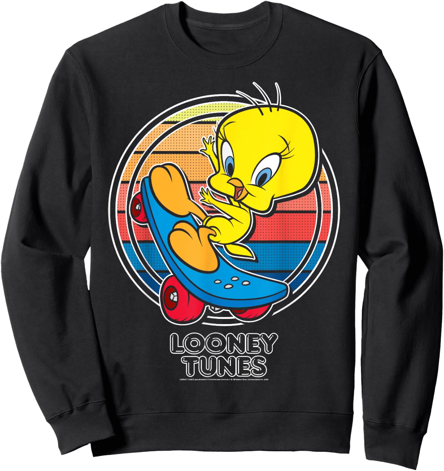 Looney Tunes Tweety Bird Skate Portrait Sweatshirt - Sweatshirt | Black