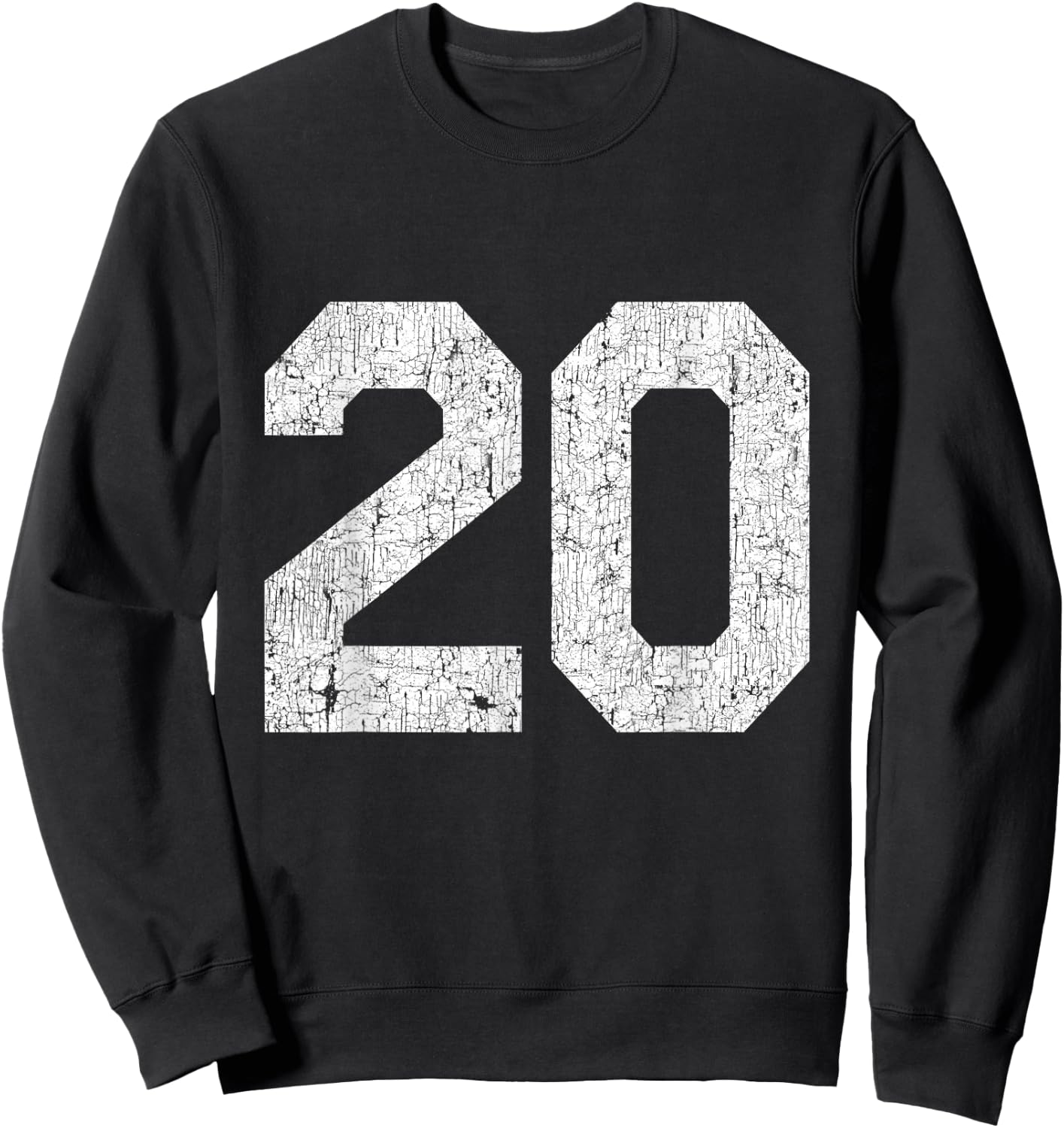 Jersey Uniform Number #20, 20th Birthday Sweatshirt - Sweatshirt | Black