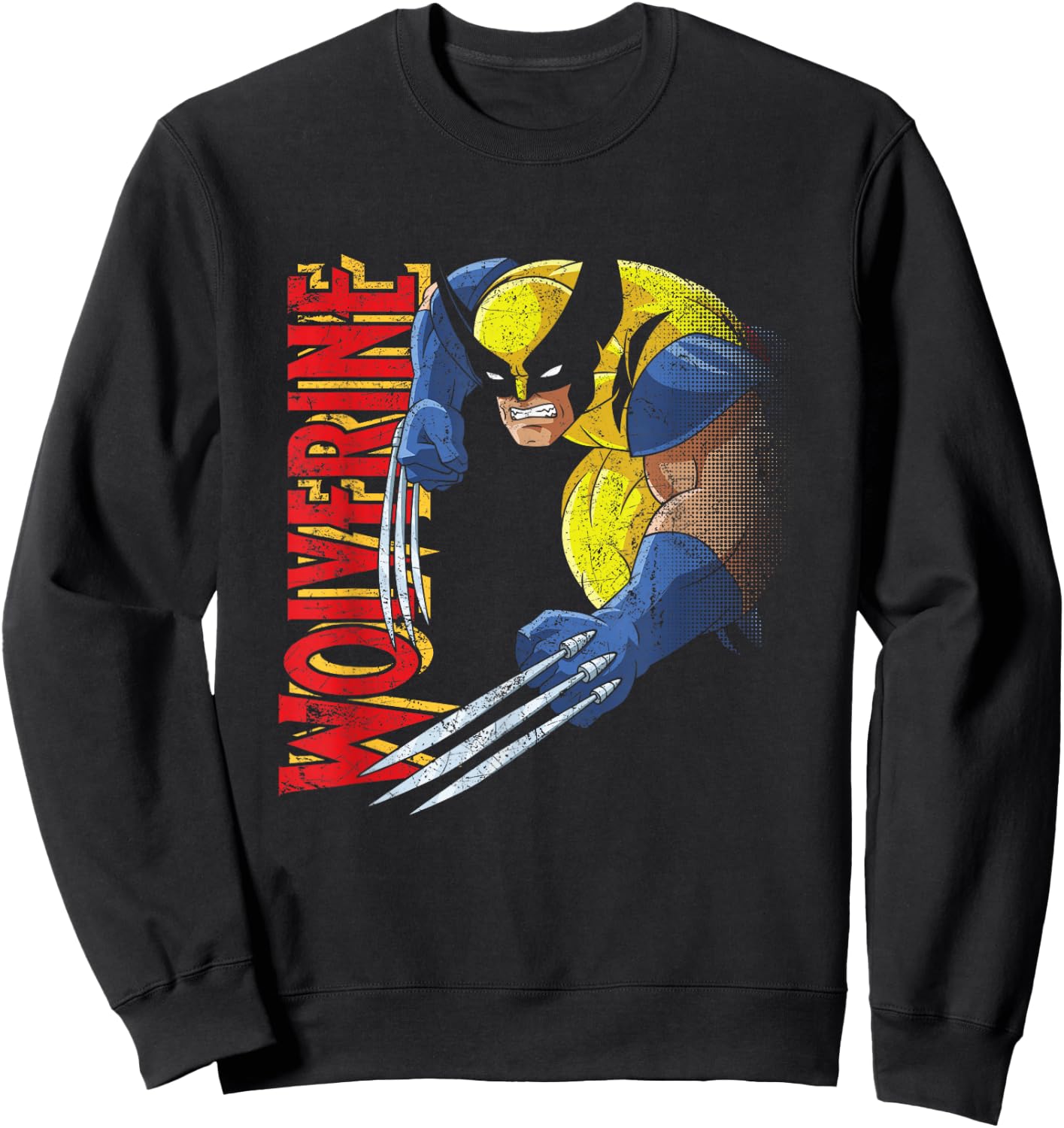 Marvel X-Men Wolverine 90s Animated Series Sweatshirt - Sweatshirt | Black