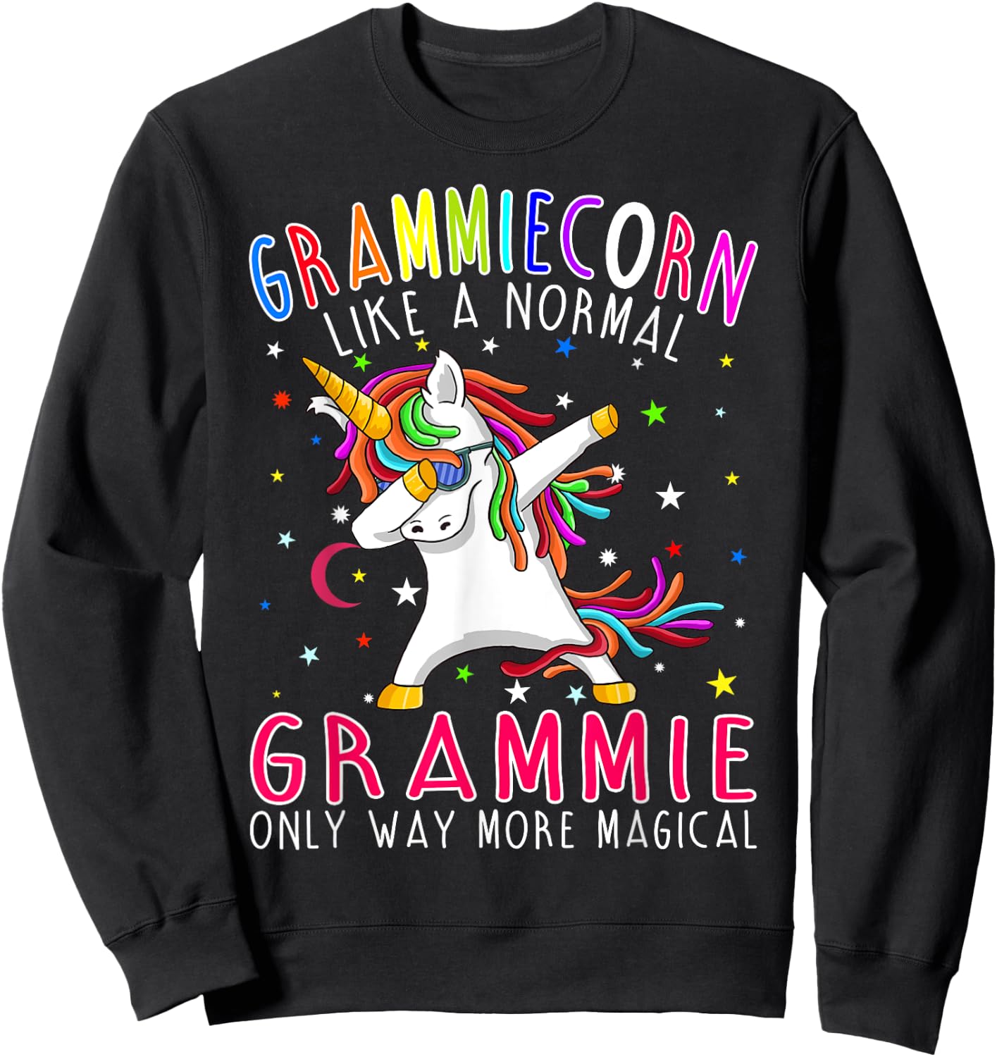 Grammiecorn Like A Normal Grammie Only Way More Magical Sweatshirt - Sweatshirt | Black