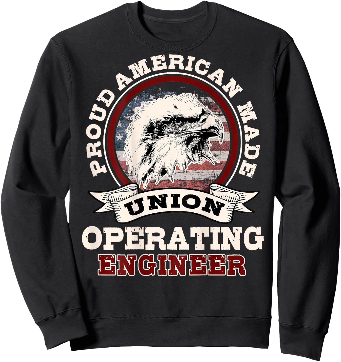 Operating Engineers Design On Back Of Clothing Sweatshirt - Sweatshirt | Black