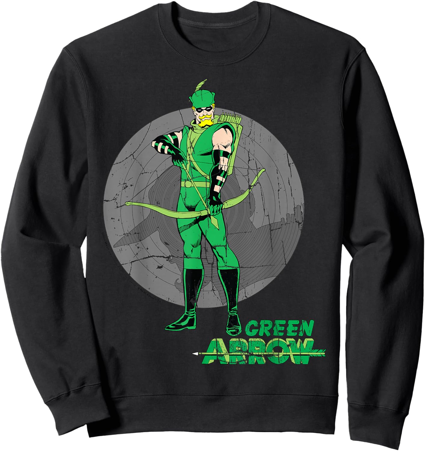 DC Comics Green Arrow Target Background Sweatshirt - Sweatshirt | Black