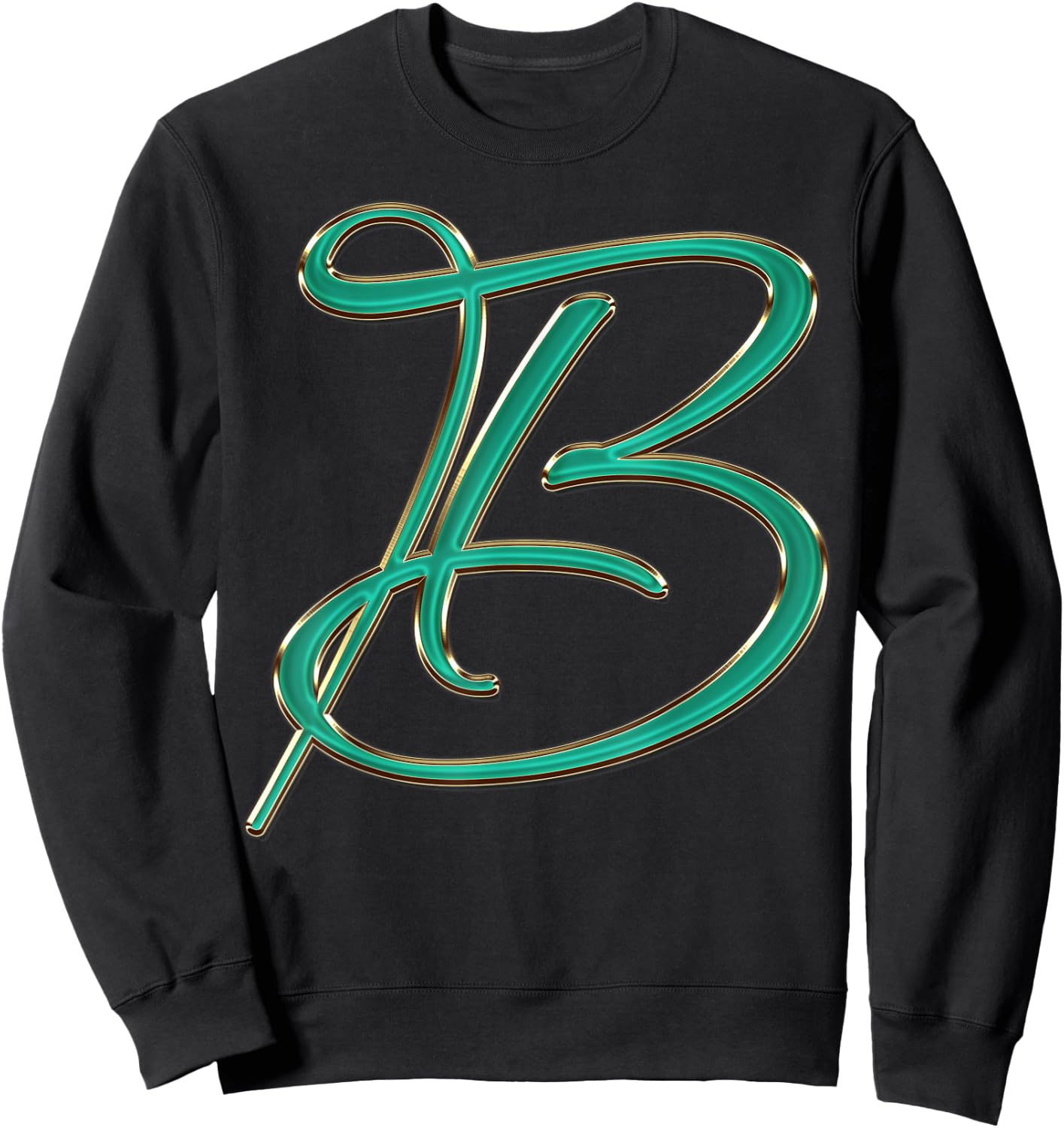 Monogram Initial Letter B Sweatshirt - Sweatshirt | Black