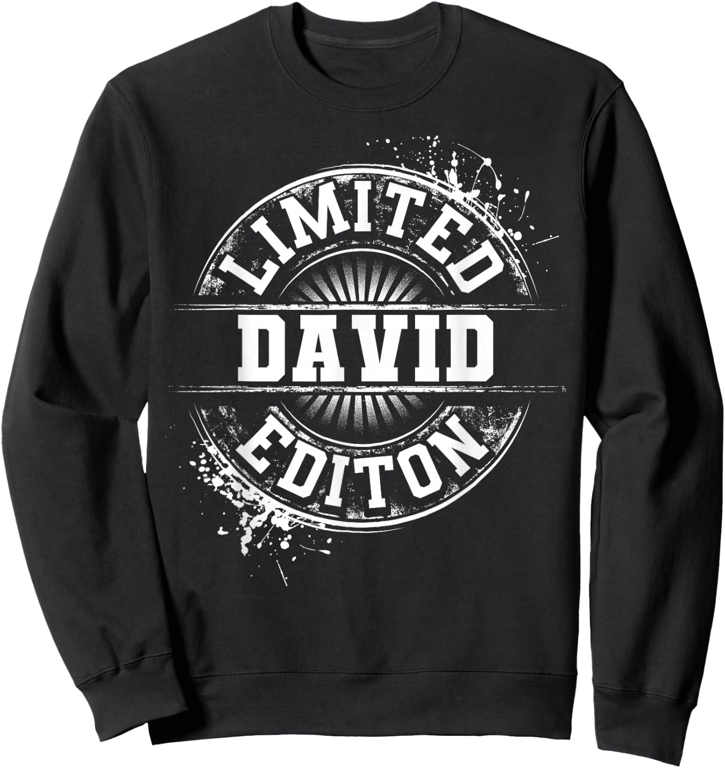 David Funny Surname Family Tree Birthday Reunion Gift Sweatshirt - Sweatshirt | Black