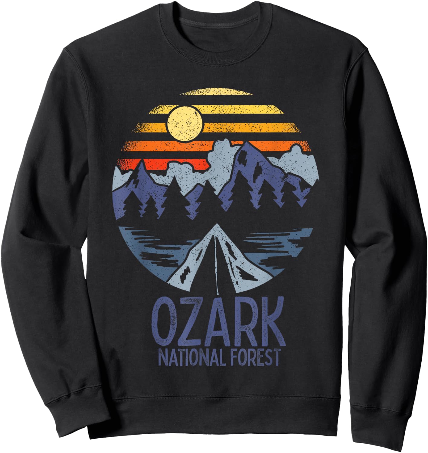 Ozark National Forest Arkansas Vacation AR Sweatshirt - Sweatshirt | Black