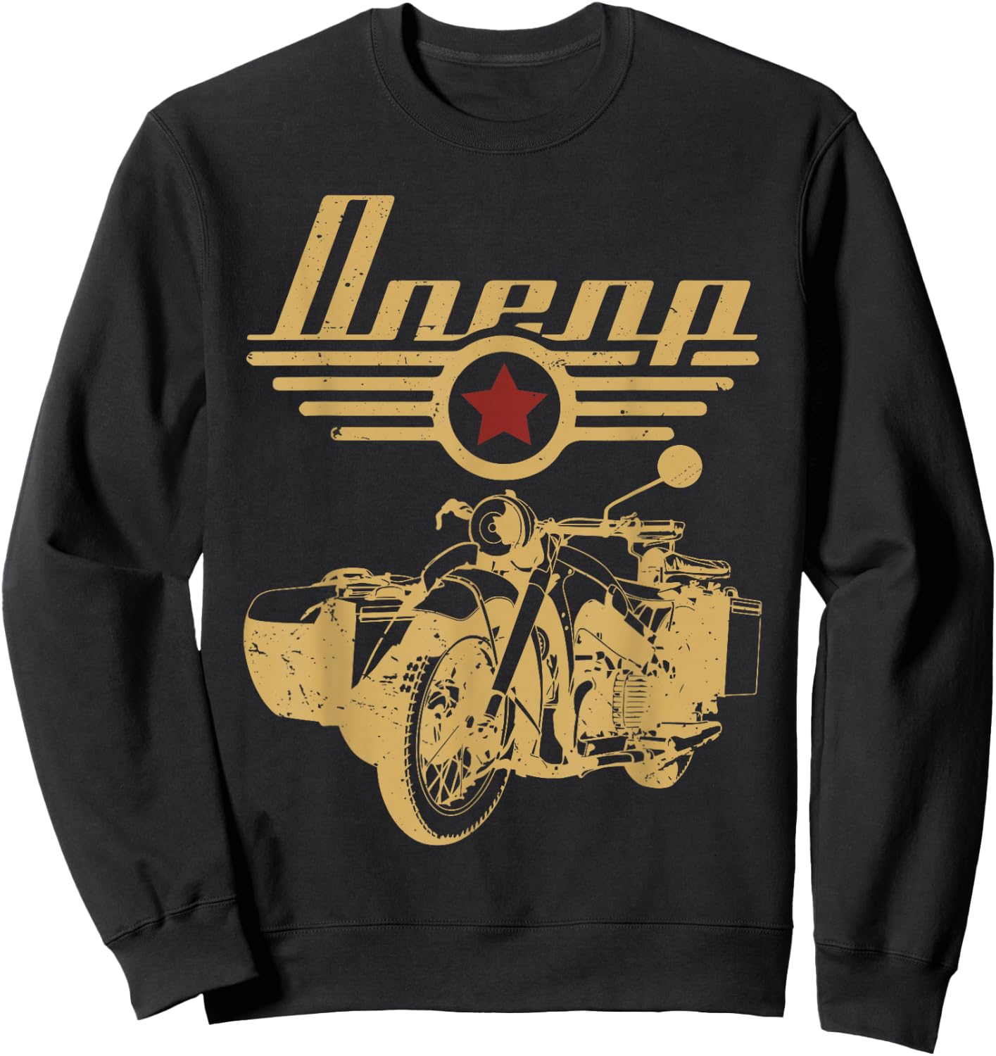 Dnepr motorcycle offroad motorcyclist Sweatshirt - Sweatshirt | Black