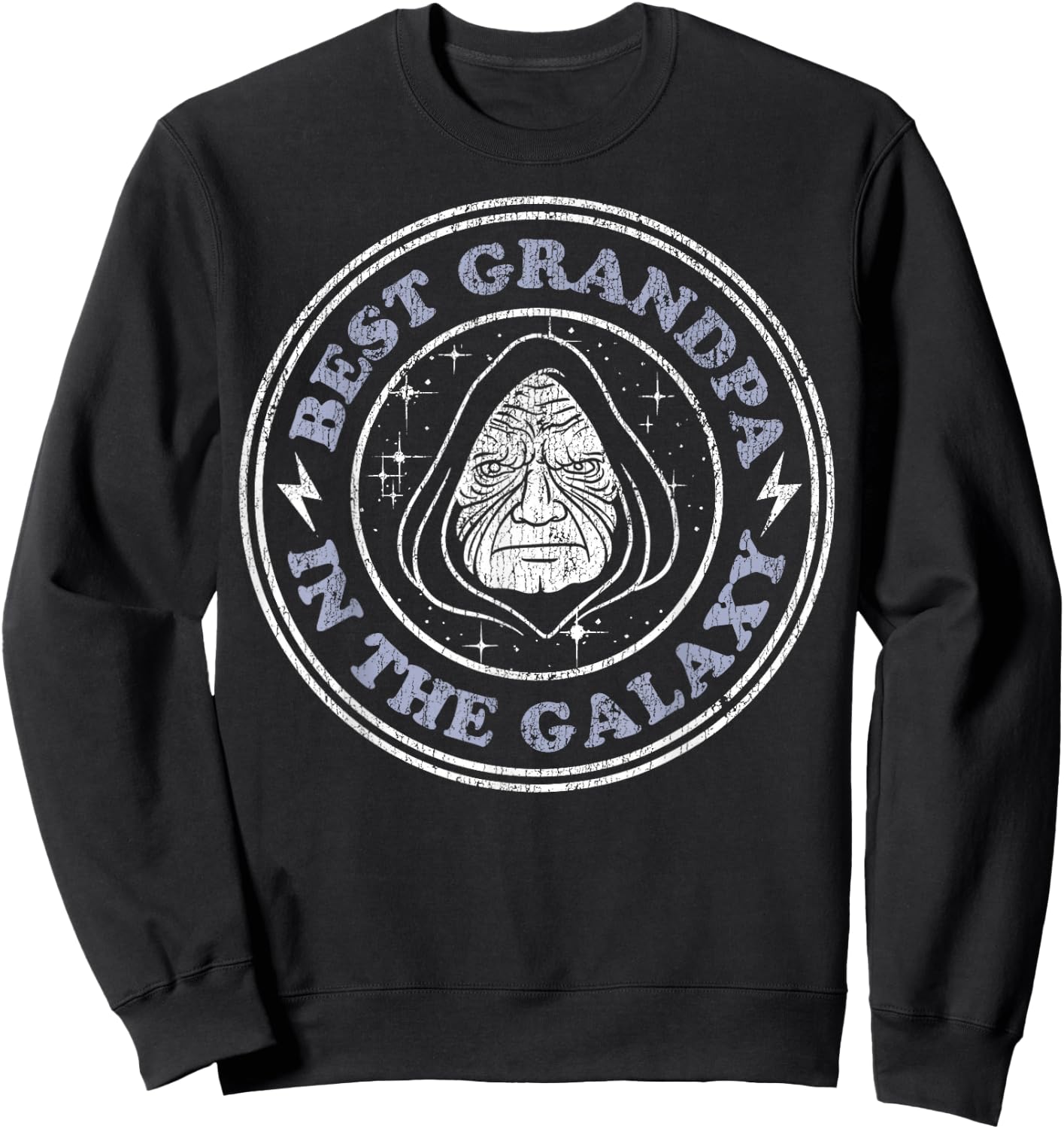 Star Wars Palpatine Best Grandpa In The Galaxy Doodle Sweatshirt - Sweatshirt | Black