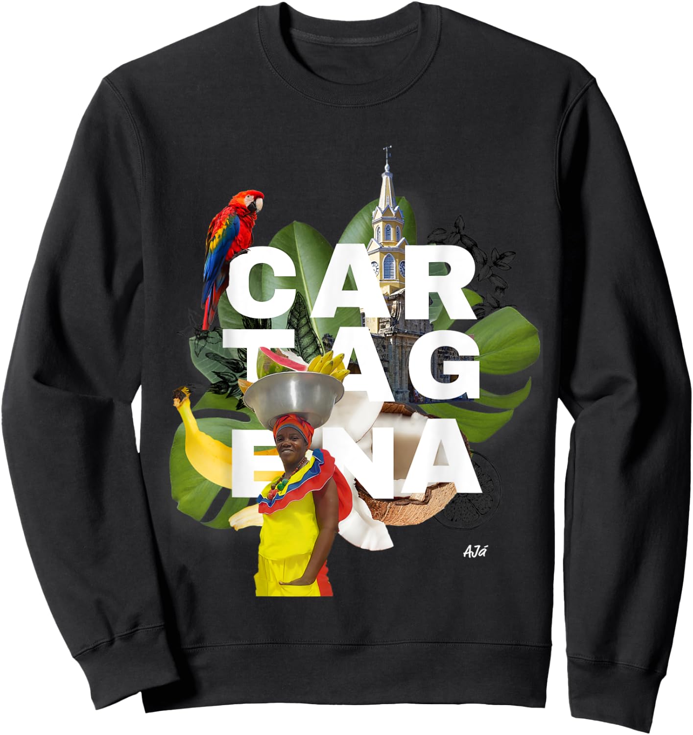 Hecho en Cartagena Colombia Sweatshirt - Sweatshirt | Black