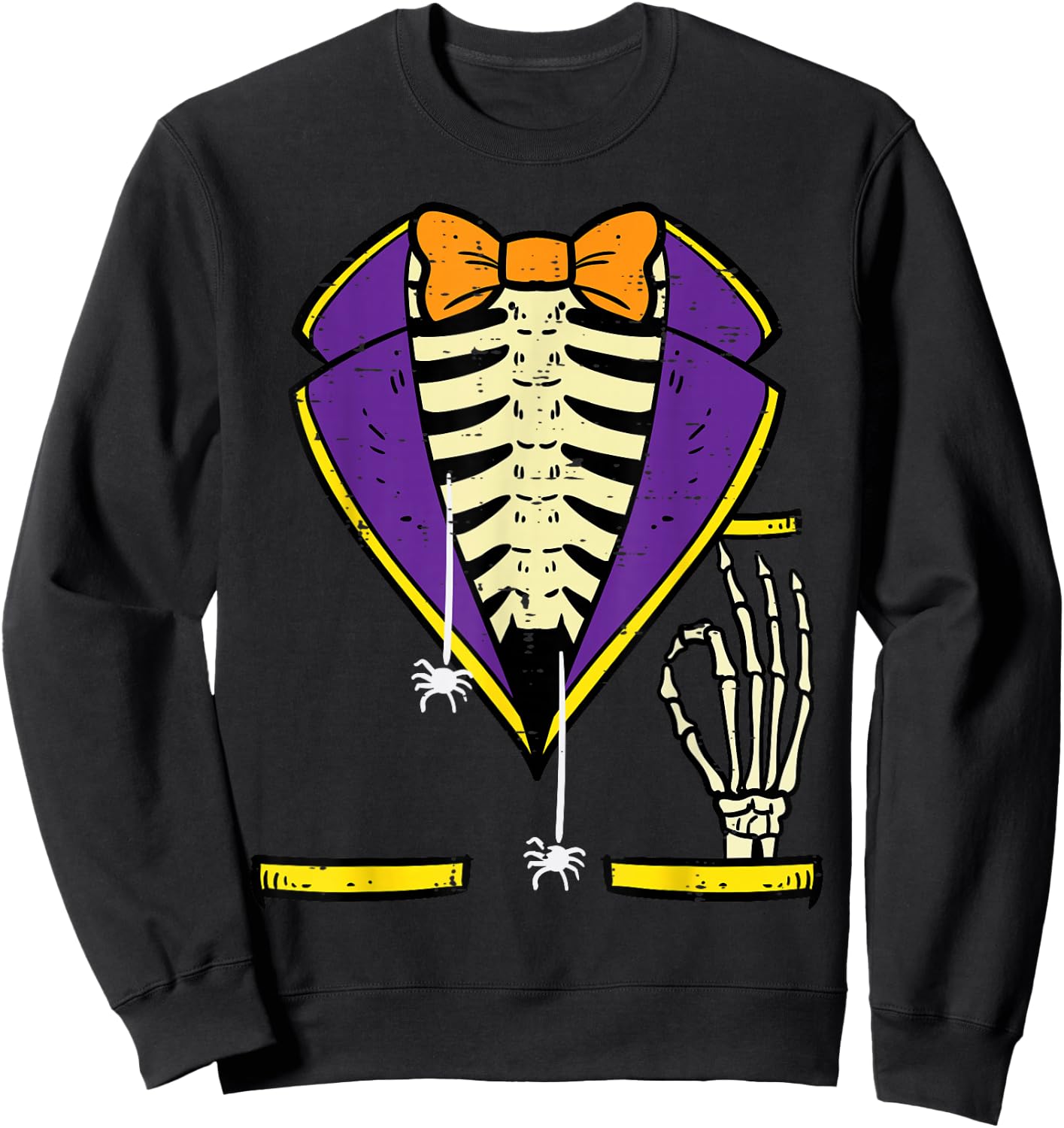Halloween Tuxedo Skeleton Costume Men Boys Kids Toddler Men Sweatshirt - Sweatshirt | Black