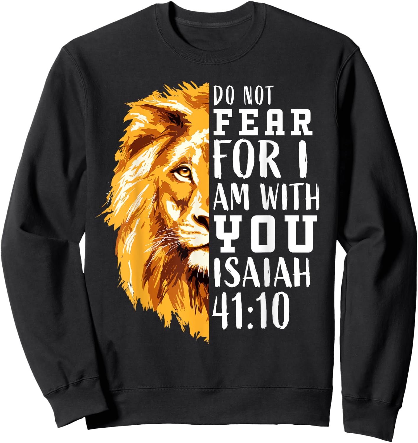 Lion of Judah Christian Shirts Gift Kids Bible Verse Sweatshirt - Sweatshirt | Black