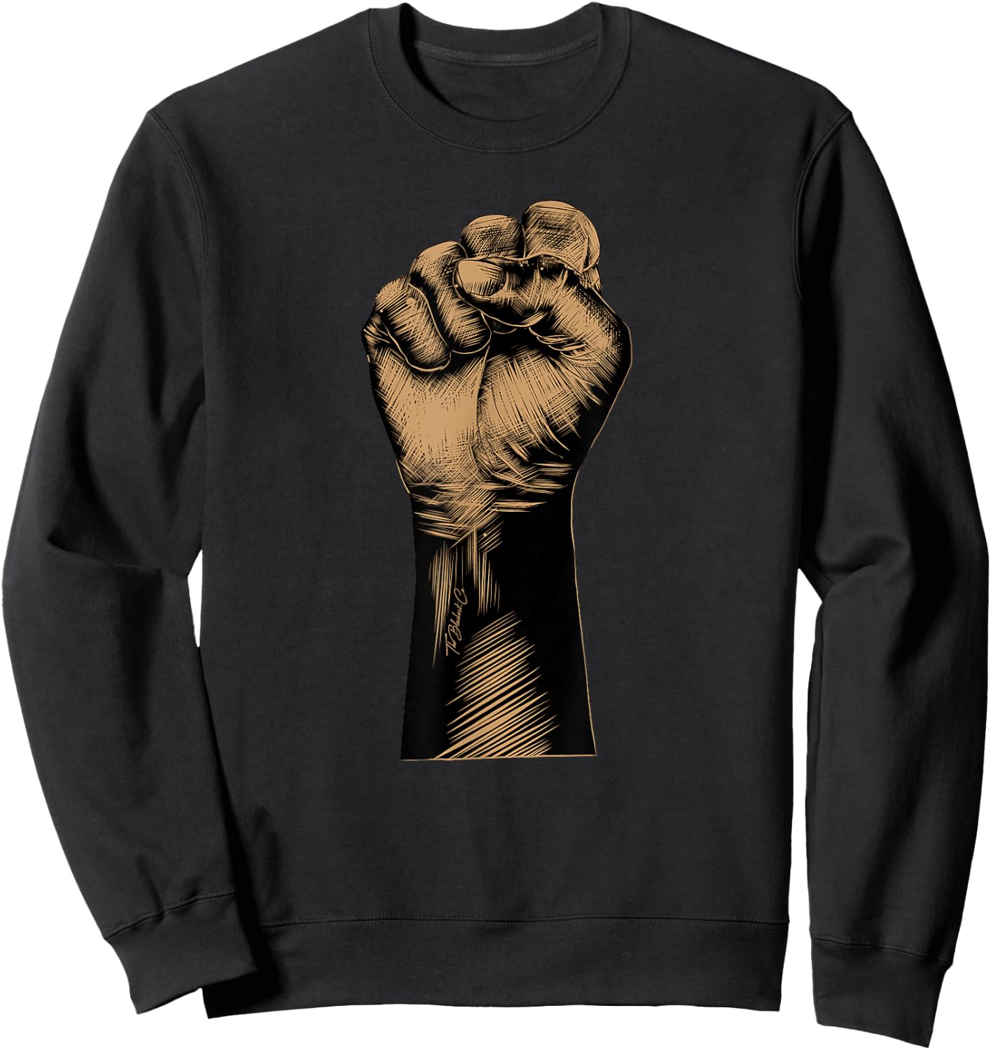 Raised Fist Black Power African American BLM Protest Small Sweatshirt - Sweatshirt | Black