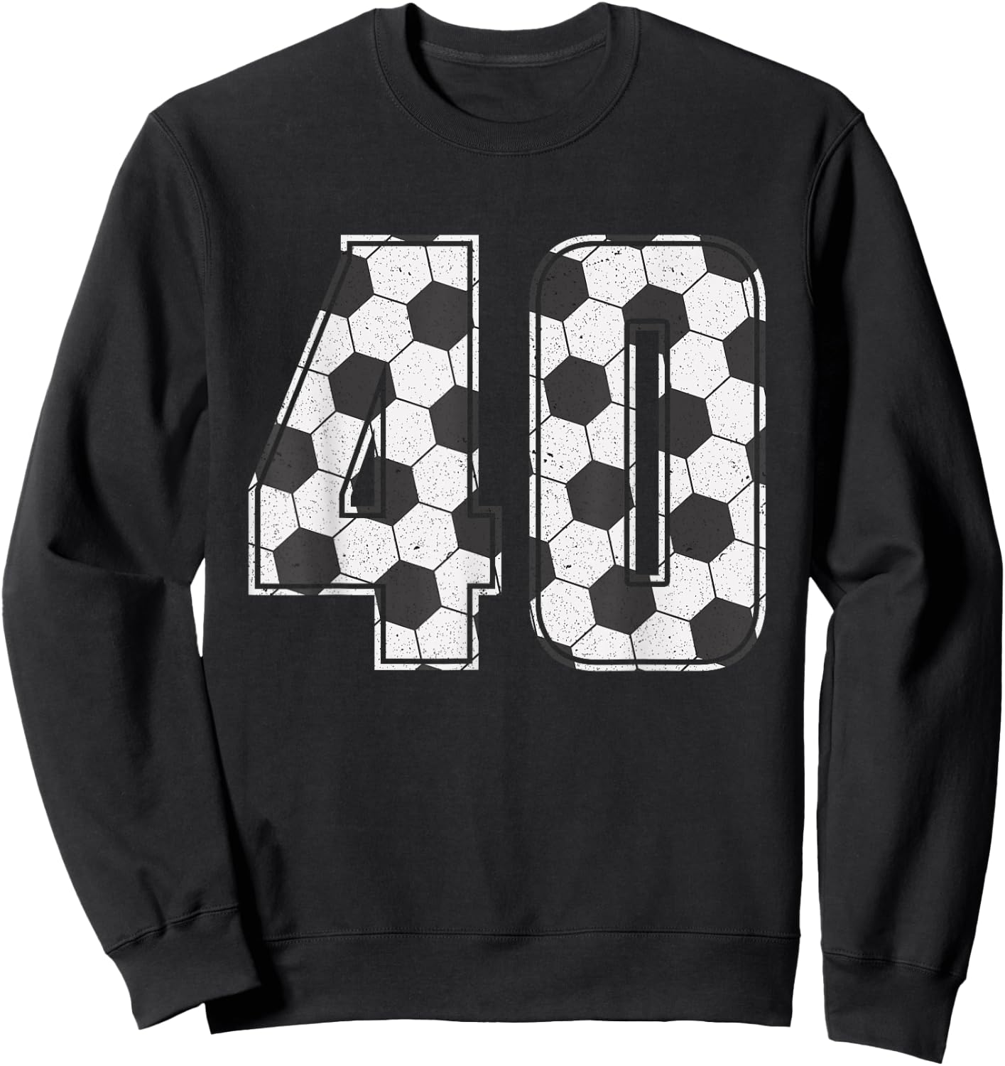 Soccer Player Number 40 Forty Soccer Birthday Sweatshirt - Sweatshirt | Black