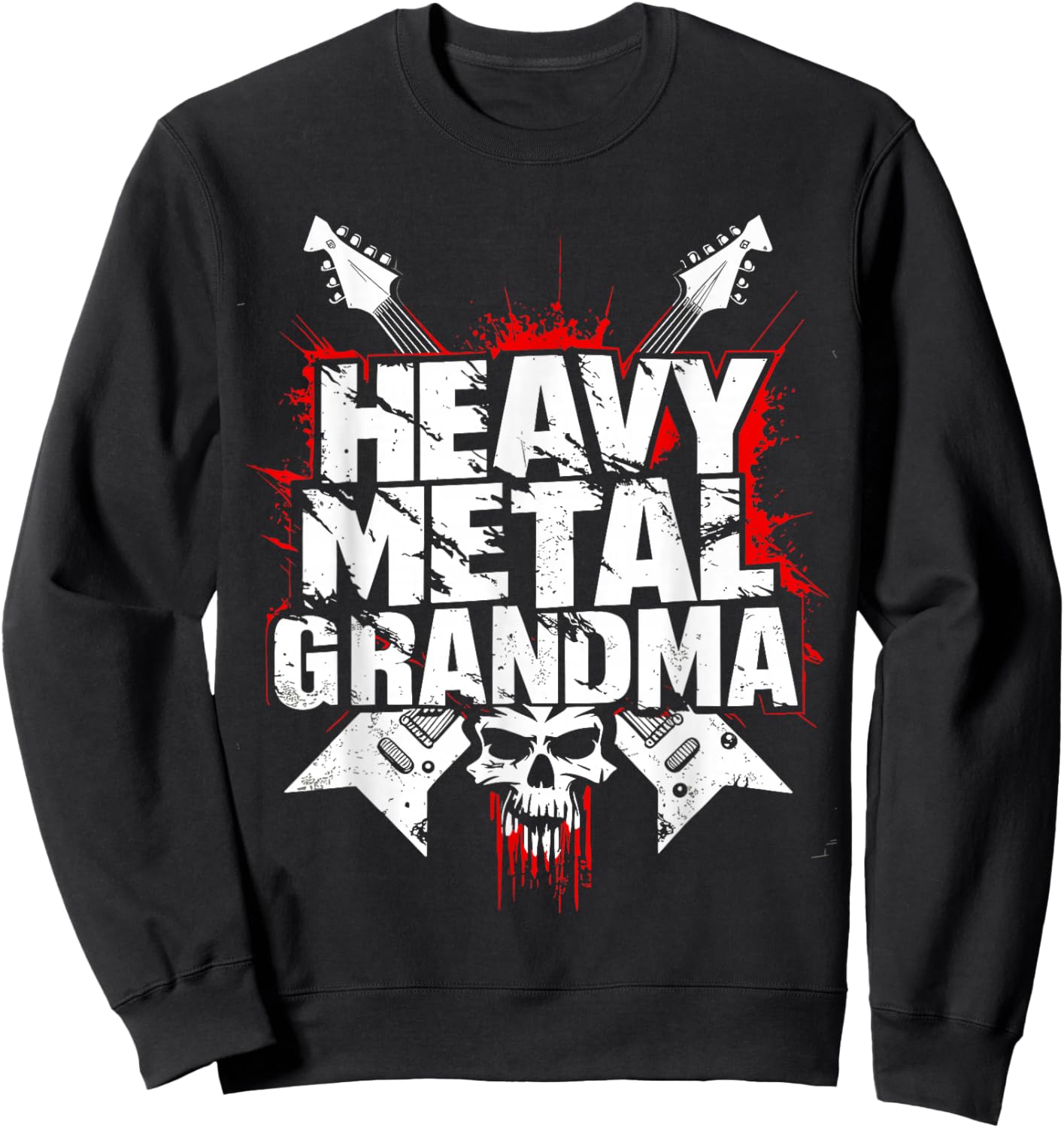 Heavy Metal Grandma - Metalhead Funny Grandmother Sweatshirt - Sweatshirt | Black