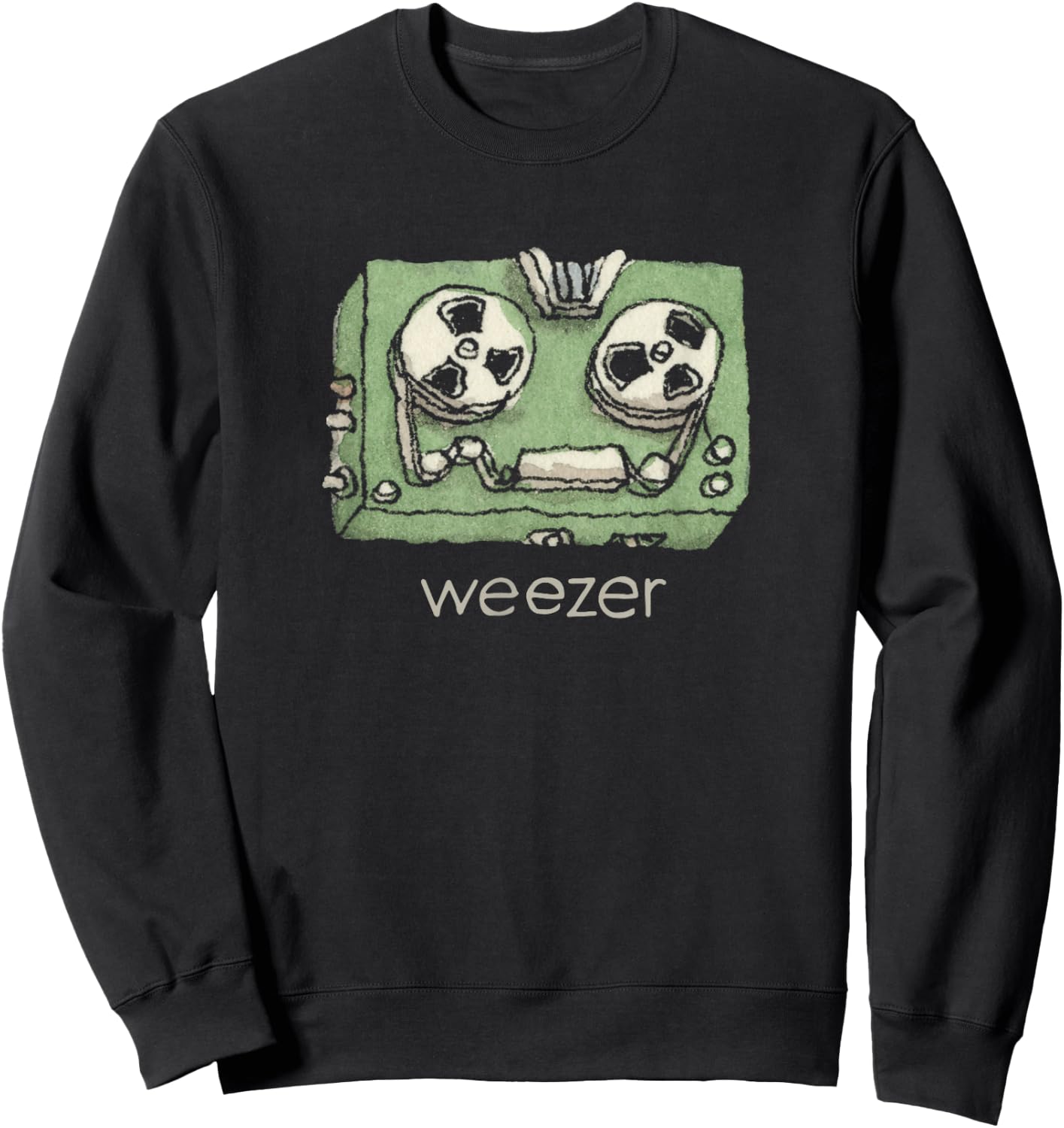 Weezer Black - Small - Short Sleeve - - Modern Letter Print - Official Merchandise Sweatshirt - Sweatshirt | Black