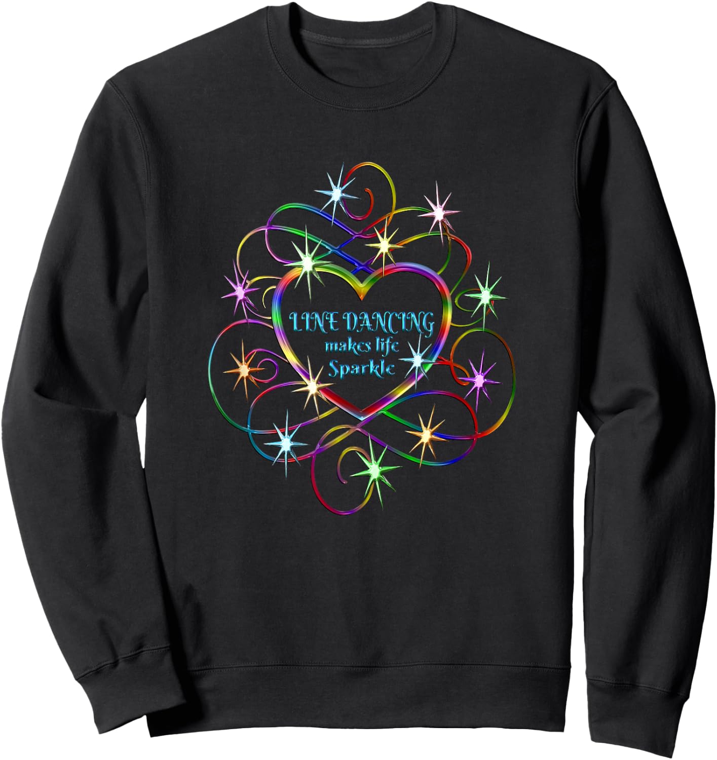 Line Dancing Makes Life Sparkle Sweatshirt - Sweatshirt | Black