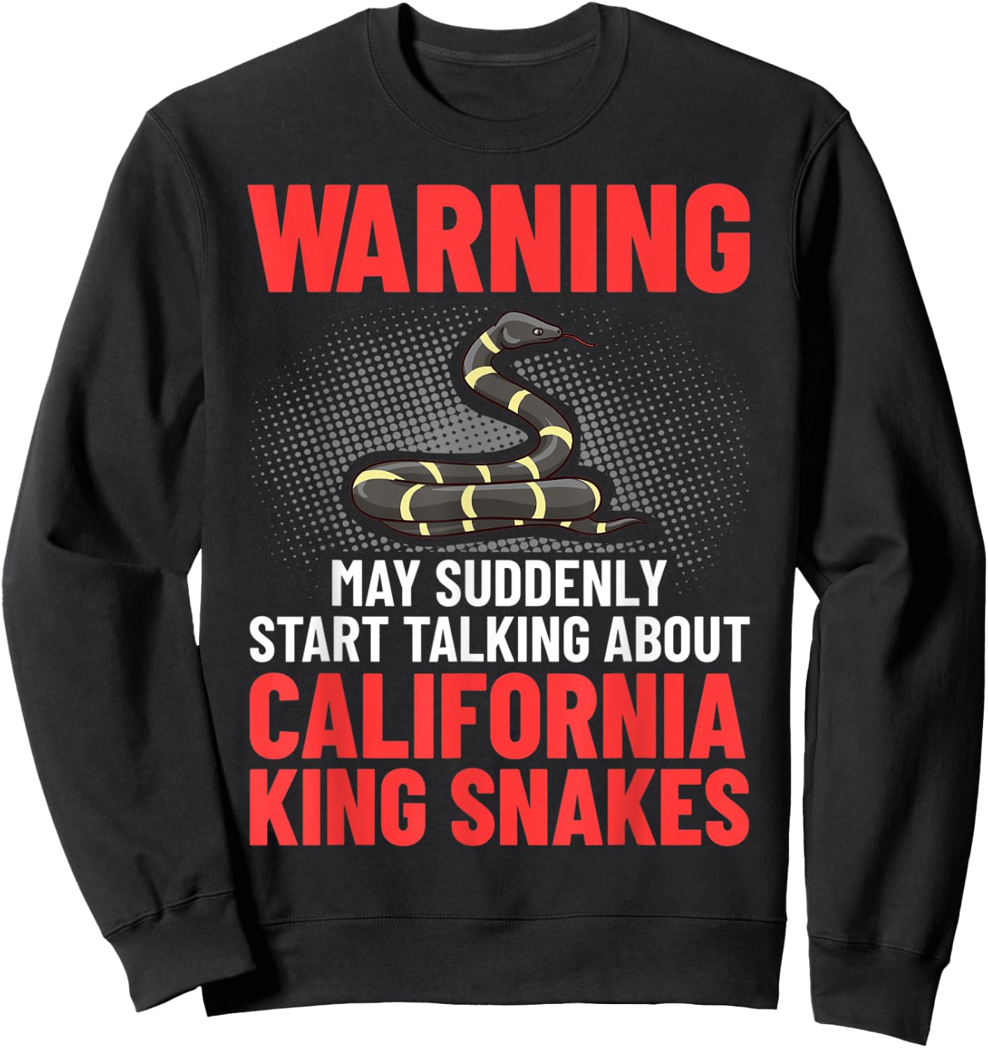 California King Snake High White Habitat Sweatshirt - Sweatshirt | Black