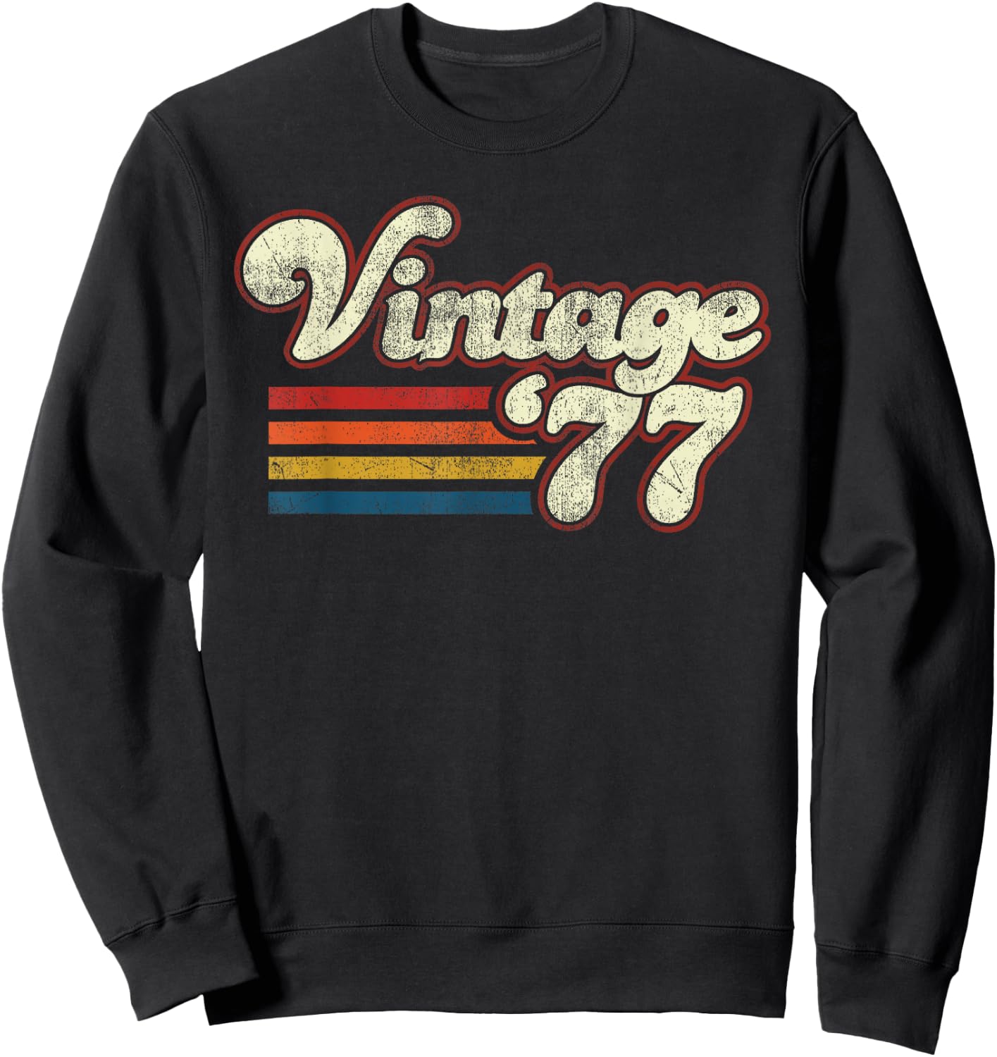 Vintage 1977 46 Birthday Sweatshirt - Sweatshirt | Black