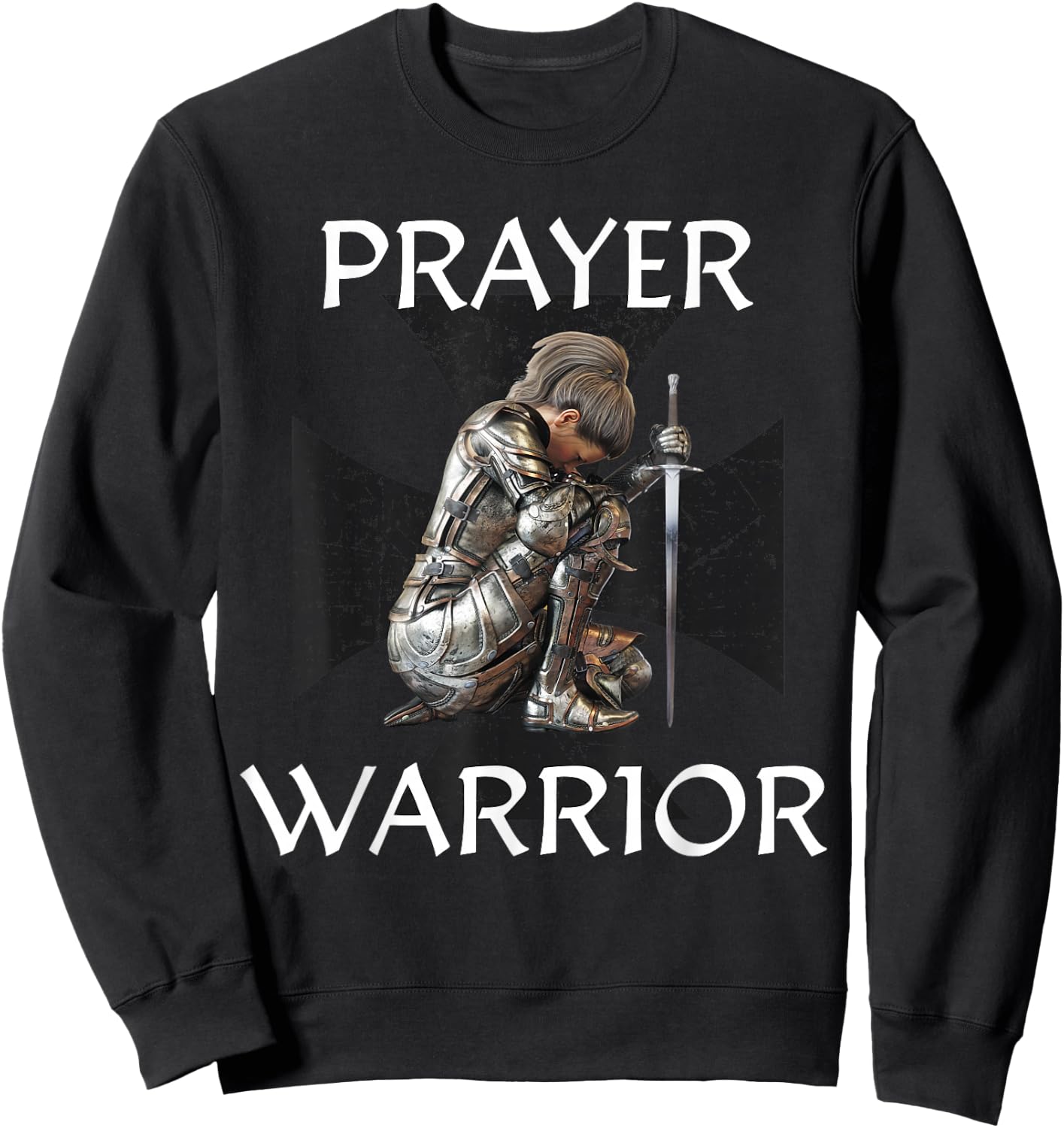 Christian Bible Verse Religious Gifts Women Prayer Warrior Sweatshirt - Sweatshirt | Black