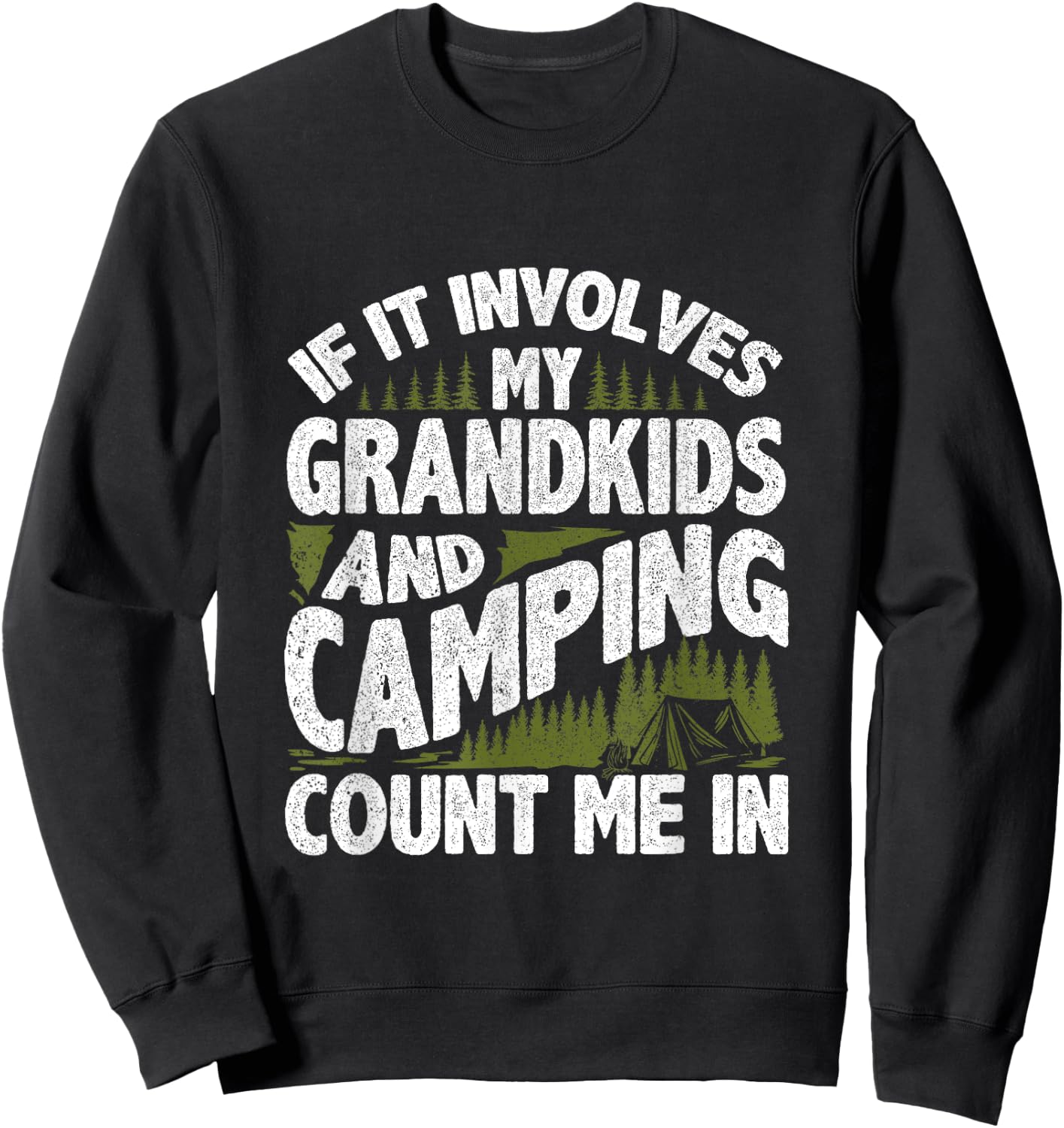 Camping Shirt Grandpa Camper RV Camping Vacation Grandma Sweatshirt - Sweatshirt | Black