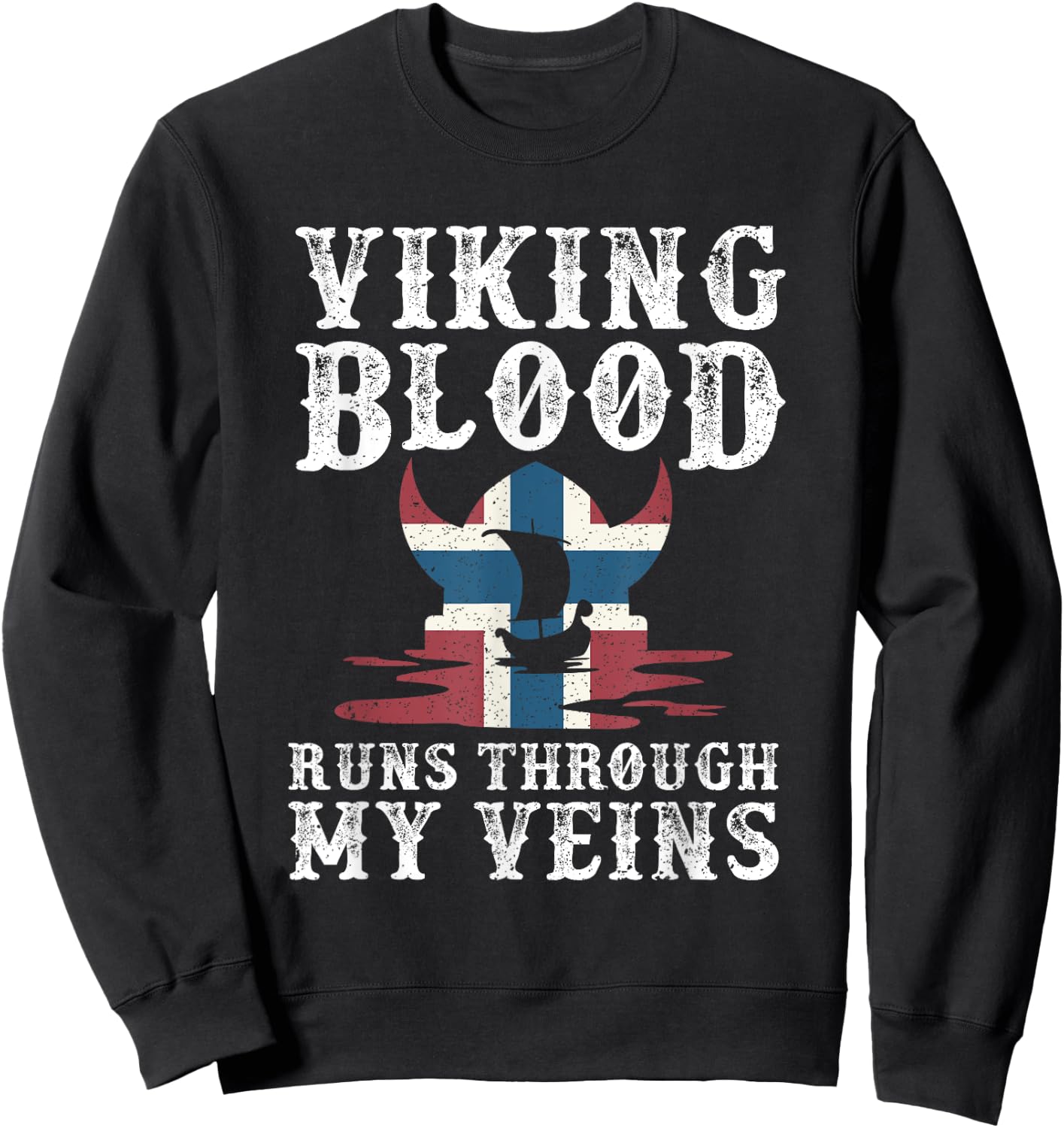 Northern Viking Norwegian Blood Norway Sweatshirt - Sweatshirt | Black