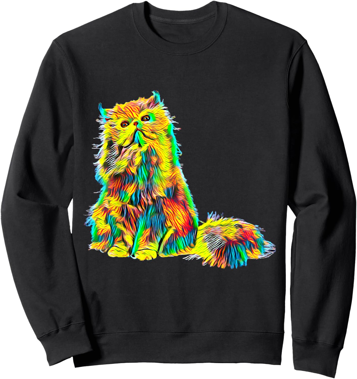 Persian Cat Women Girls Kids Sweatshirt - Sweatshirt | Black