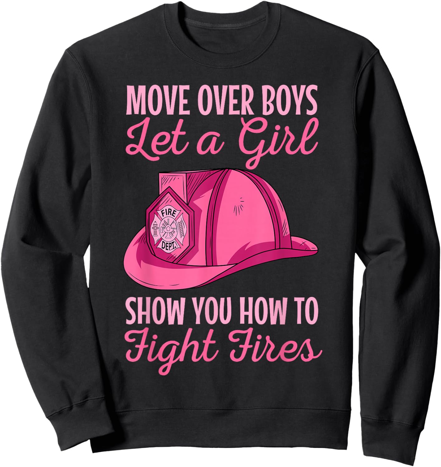 Firewoman Firefighter Women Volunteer Firefighting Rescuer Small Sweatshirt - Sweatshirt | Black