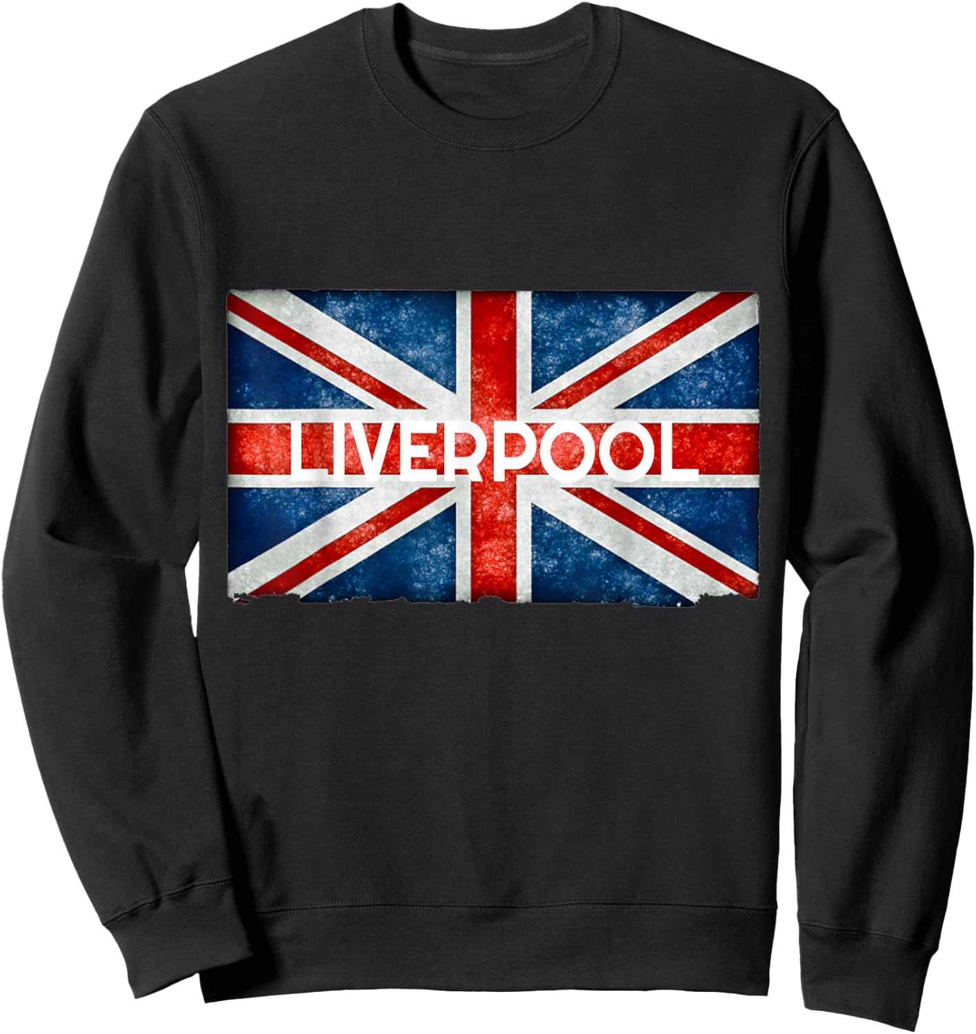 Liverpool England UK Flag,. and Souvenir Sweatshirt - Sweatshirt | Black