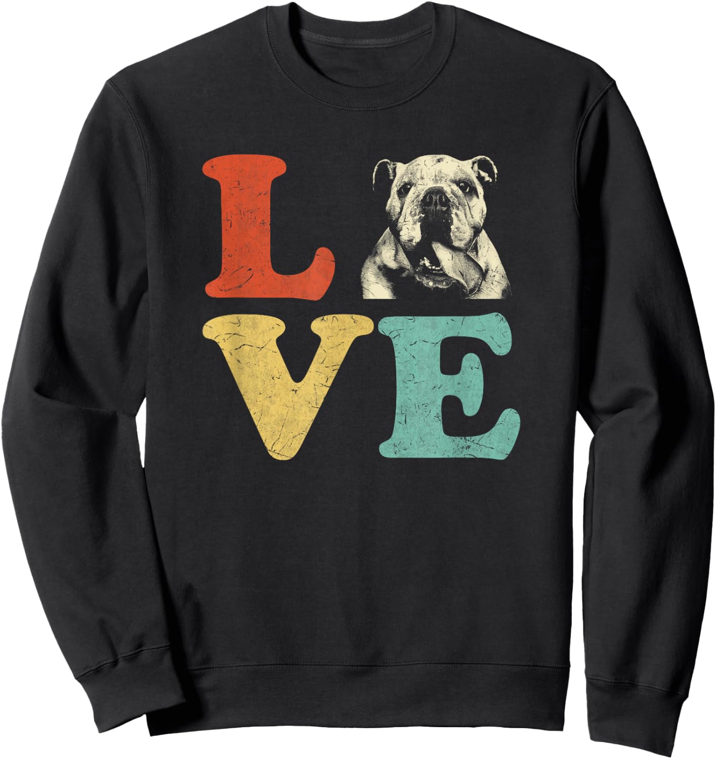 I Love My Bulldog English Bulldog Dog Lovers Sweatshirt - Sweatshirt | Black