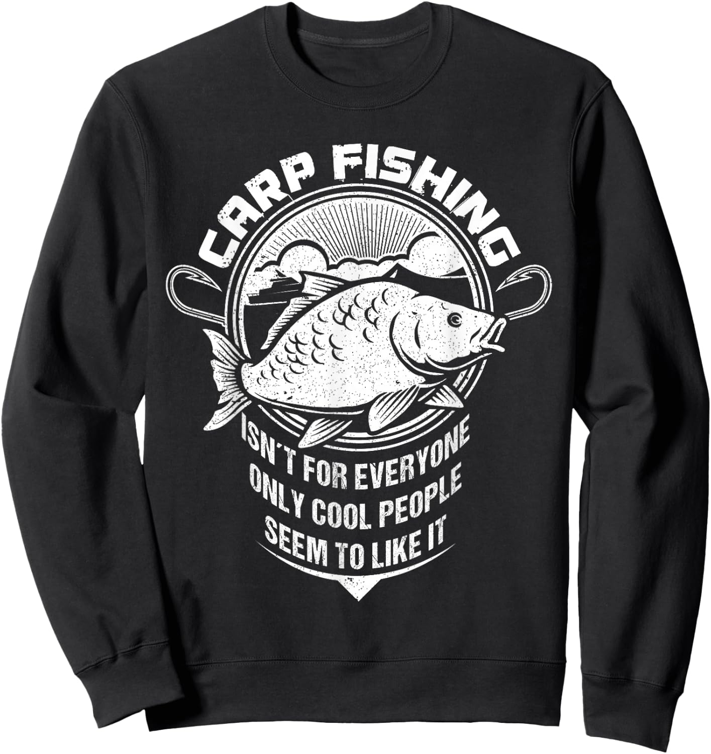 Carp Fishing Design Funny Catfish And Carp Sweatshirt - Sweatshirt | Black