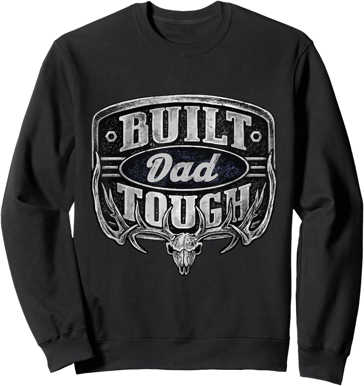 Built Dad Tough American Funny 4th Of July Sweatshirt - Sweatshirt | Black