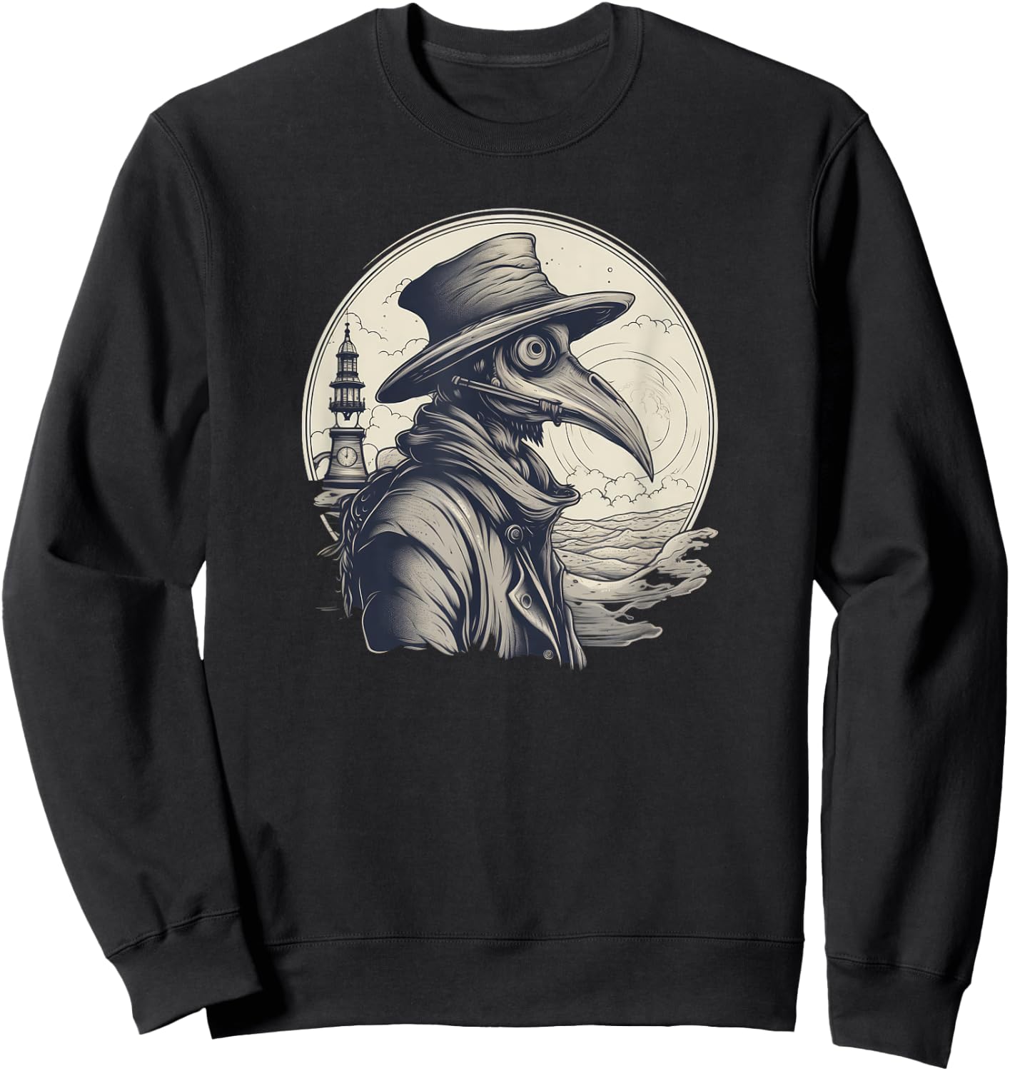 Funny Plague Doctor cool Grunge Style leeches medical Sweatshirt - Sweatshirt | Black