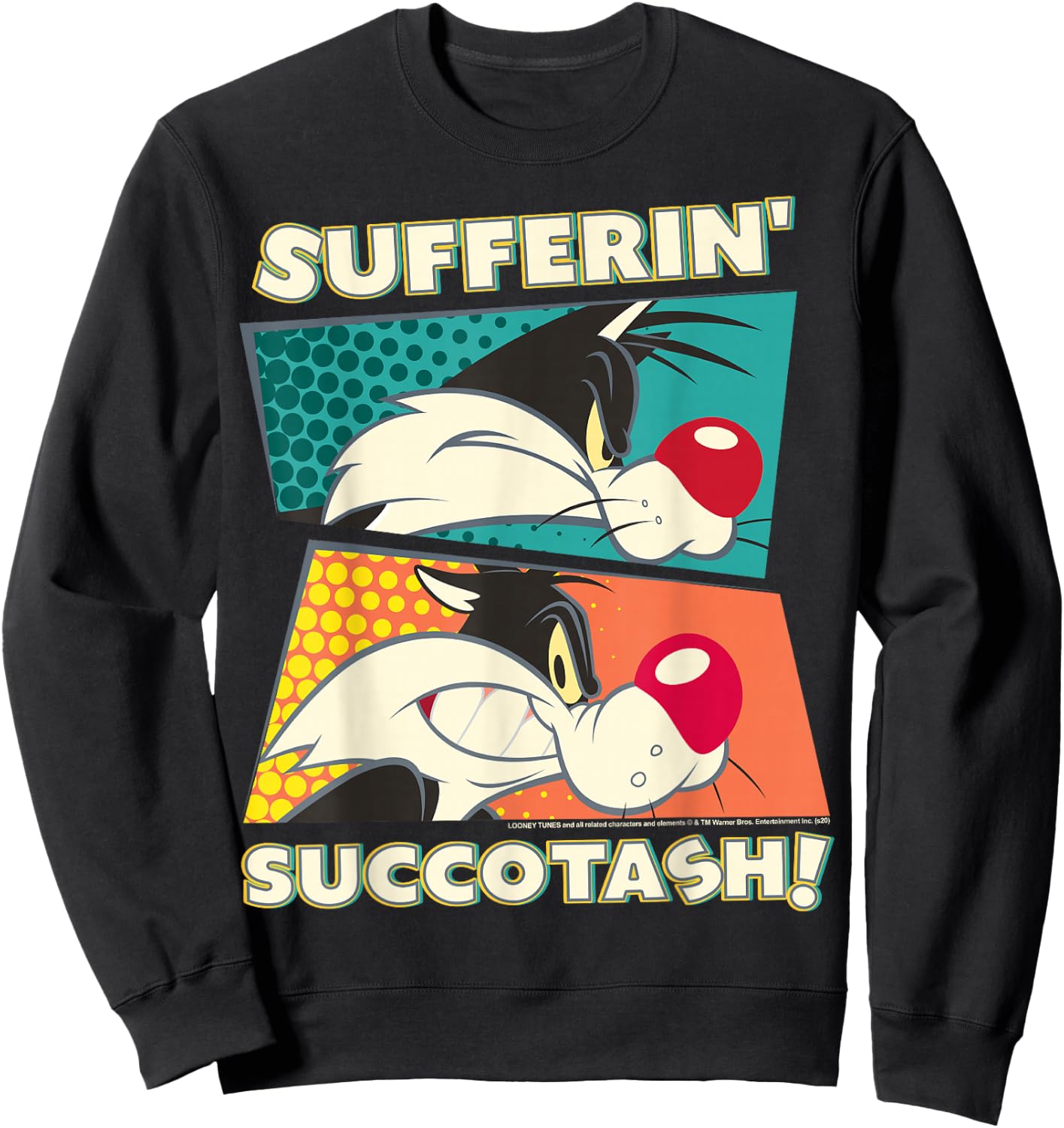 Looney Tunes Sylvester Sufferin' Succotash Sweatshirt - Sweatshirt | Black